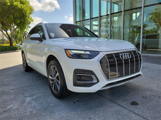 Used 2021 Audi Q5 Premium with VIN WA1AAAFYXM2101927 for sale in Pembroke Pines, FL