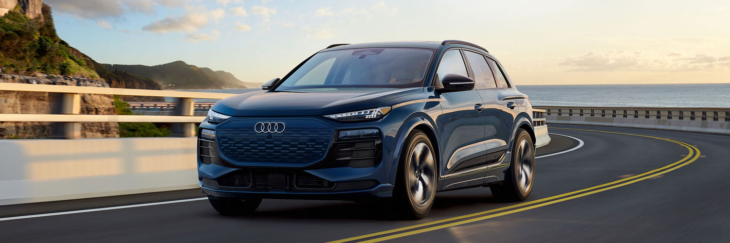 Audi Q6 e-tron Driving Down the Road