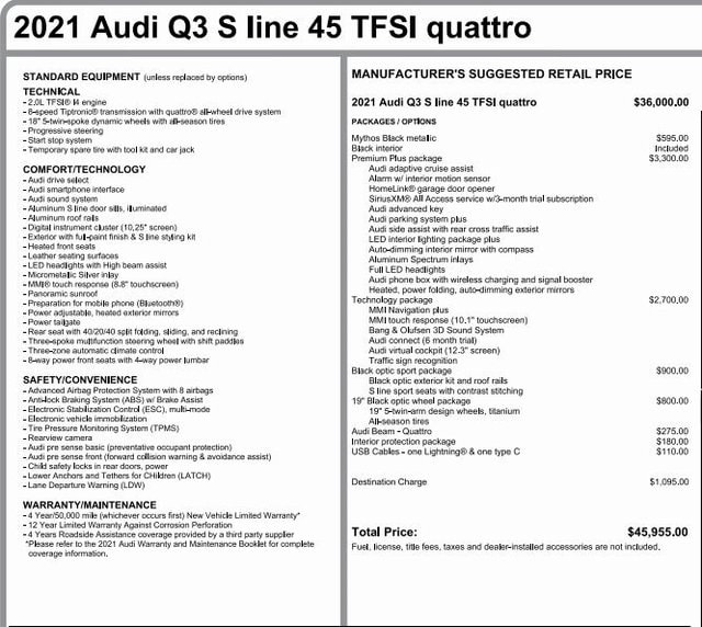 Used 2021 Audi Q3 S Line Premium Plus with VIN WA1EECF34M1147569 for sale in Pittsburgh, PA