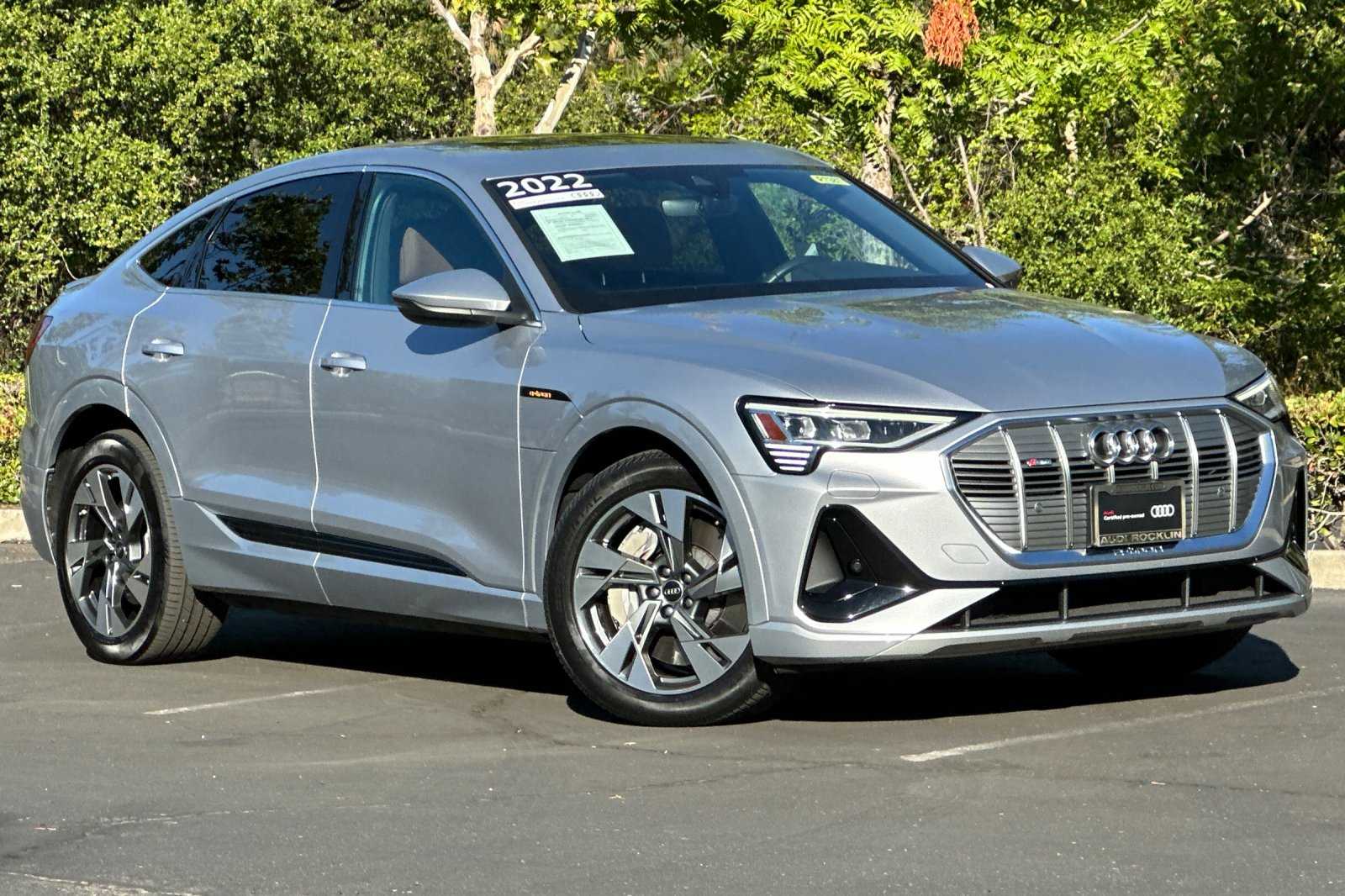 Certified 2022 Audi e-tron Sportback Premium with VIN WA11AAGE8NB027753 for sale in Rocklin, CA