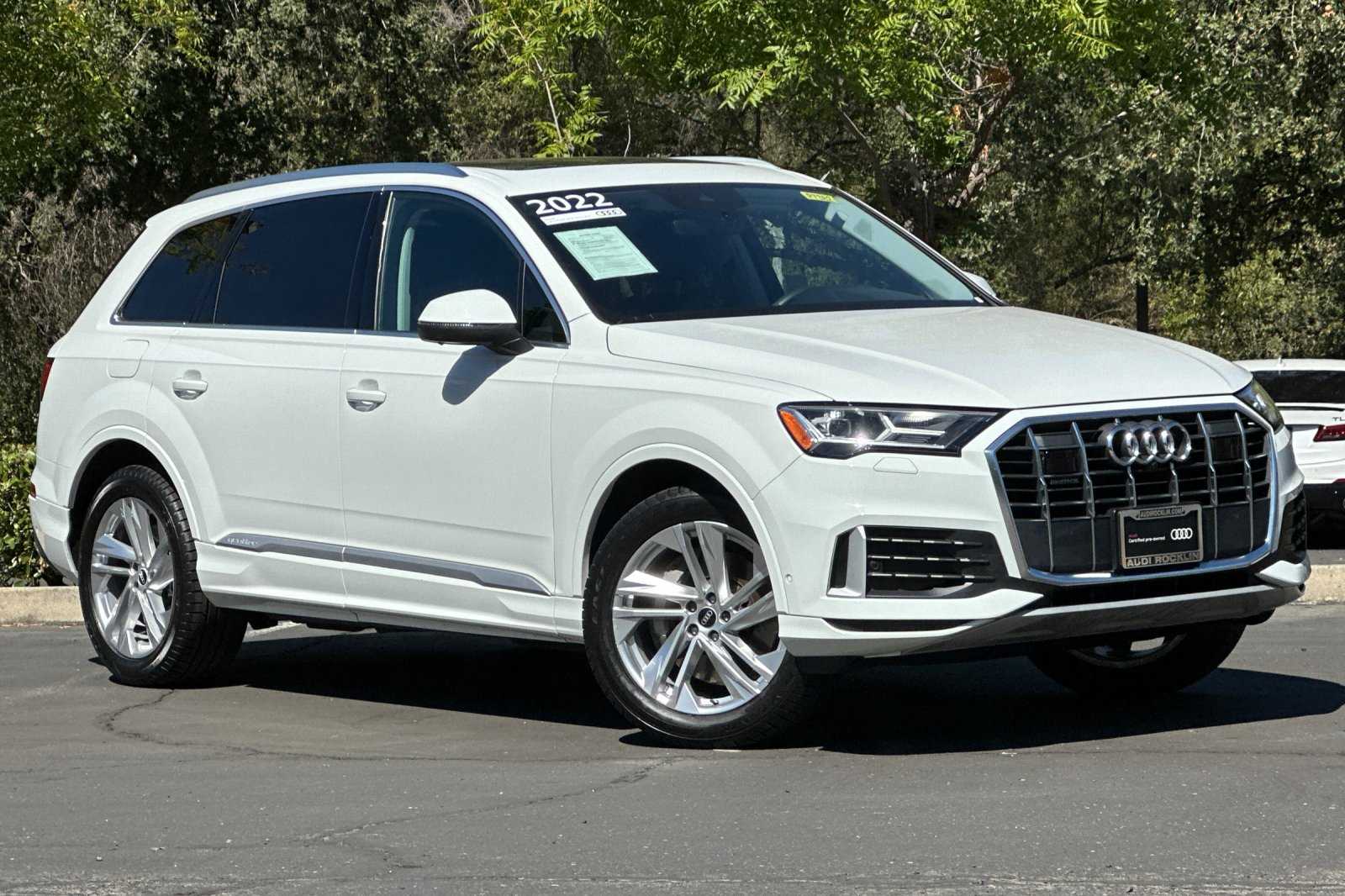 Certified 2022 Audi Q7 Premium Plus with VIN WA1LJBF73ND005021 for sale in Rocklin, CA