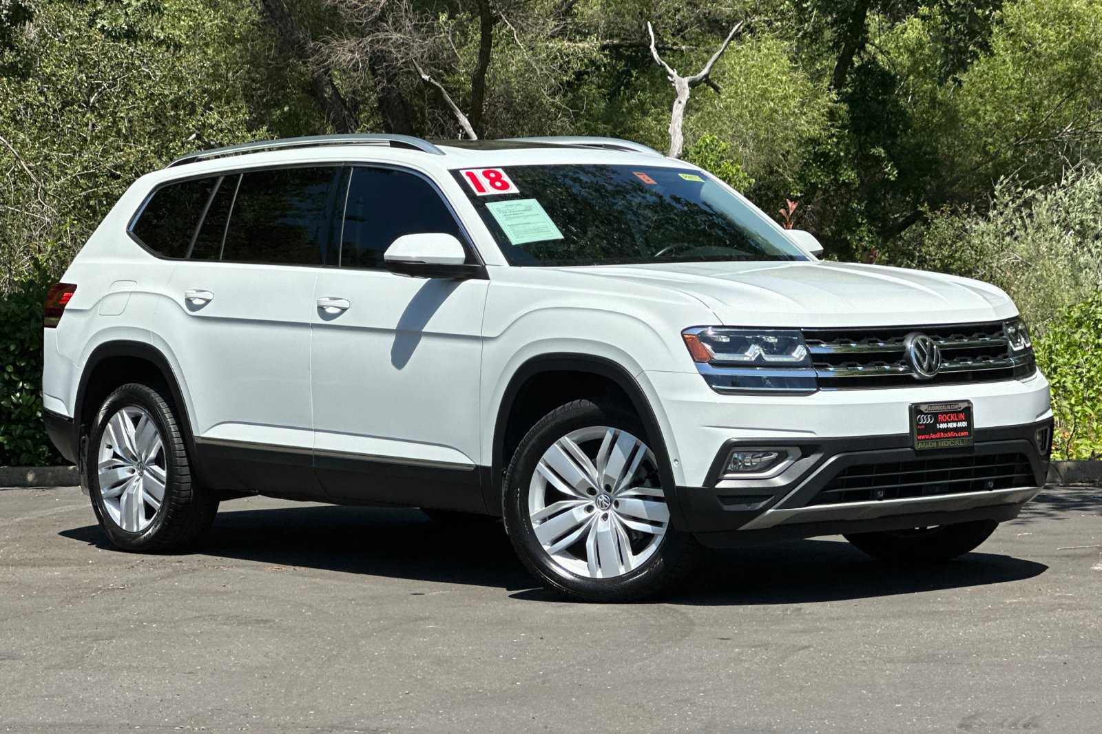Used 2018 Volkswagen Atlas SEL Premium with VIN 1V2NR2CA8JC557653 for sale in Rocklin, CA