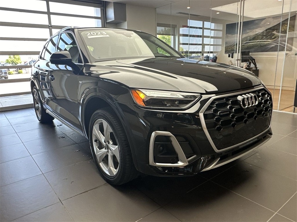 Certified 2023 Audi Q5 Premium Plus with VIN WA1EAAFY2P2149797 for sale in Merriam, KS