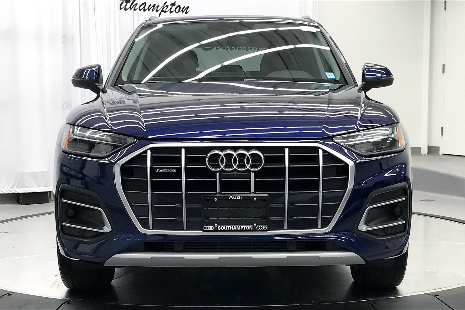 Certified 2021 Audi Q5 Premium Plus with VIN WA1BAAFY9M2017361 for sale in Southampton, NY