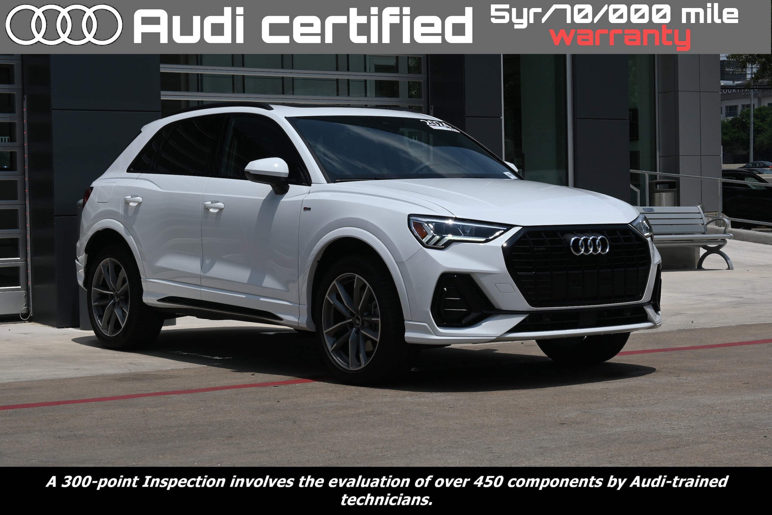 Certified 2024 Audi Q3 S Line Premium with VIN WA1DECF36R1208665 for sale in Austin, TX