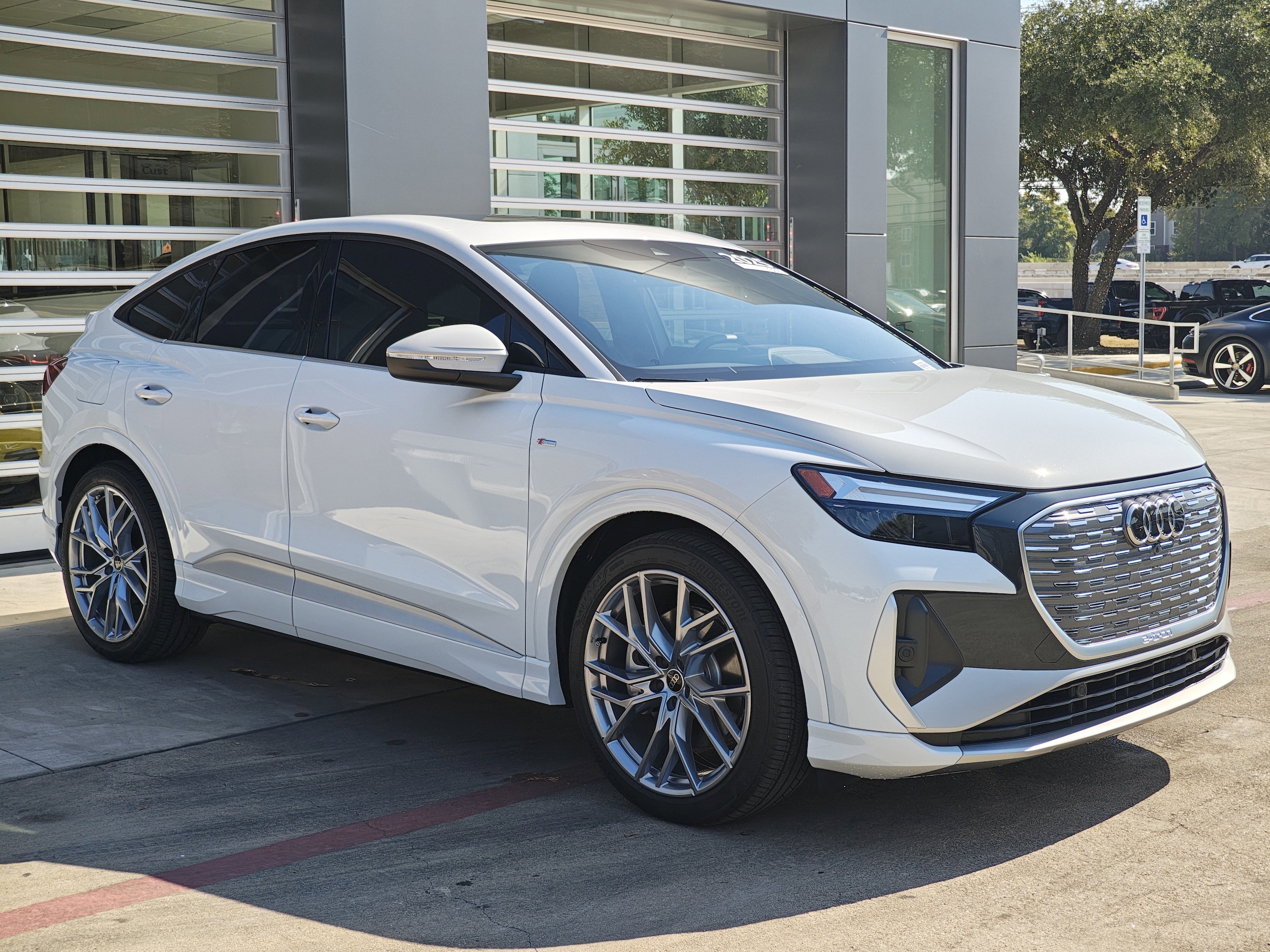 Certified 2025 Audi Q4 Sportback e-tron Premium Plus with VIN WA13UBFZ5SP055535 for sale in Austin, TX