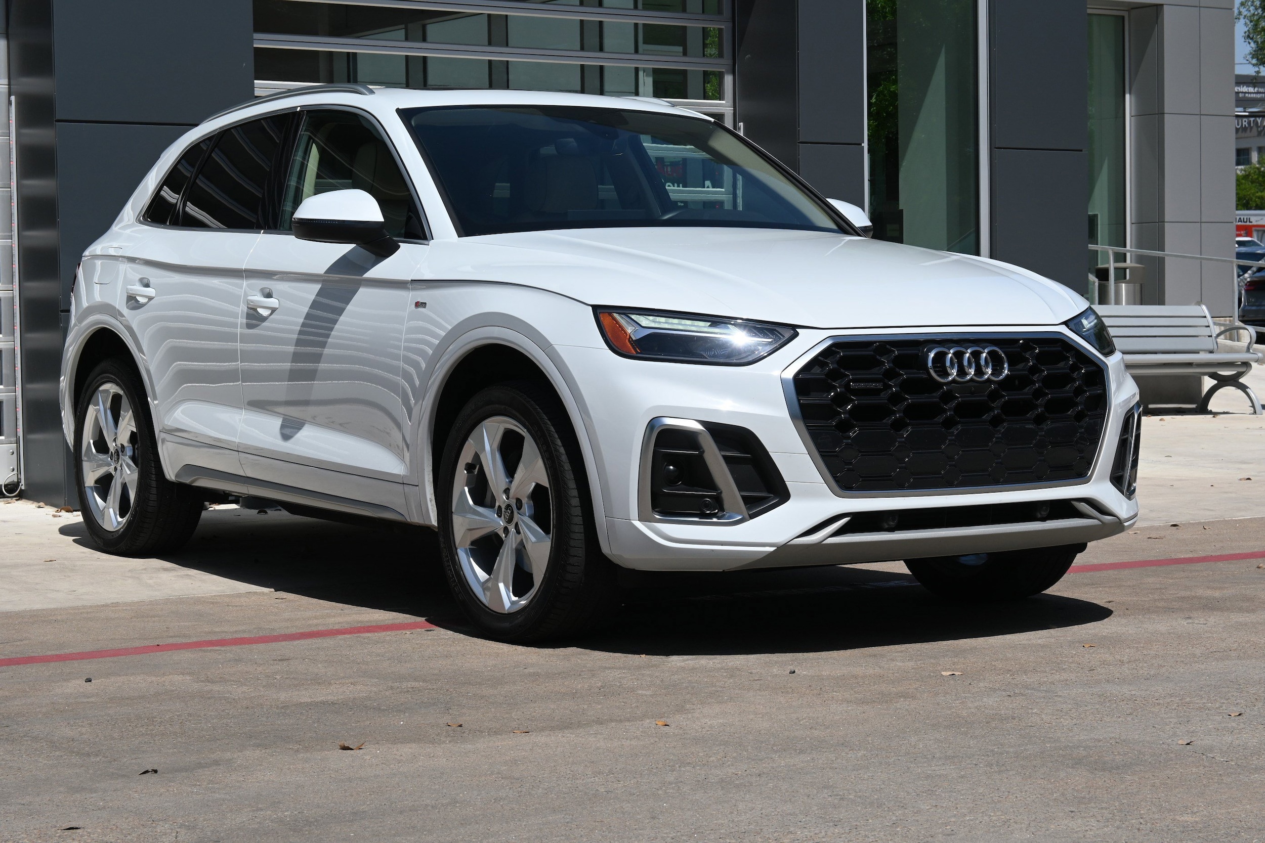 Used 2022 Audi Q5 Premium Plus with VIN WA1EAAFY4N2027763 for sale in Austin, TX