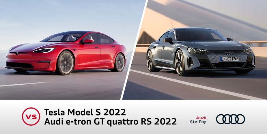 Tesla Model S Longue autonomie 2022 vs Audi e-tron GT quattro RS 2022 : duel électrisant en vue!