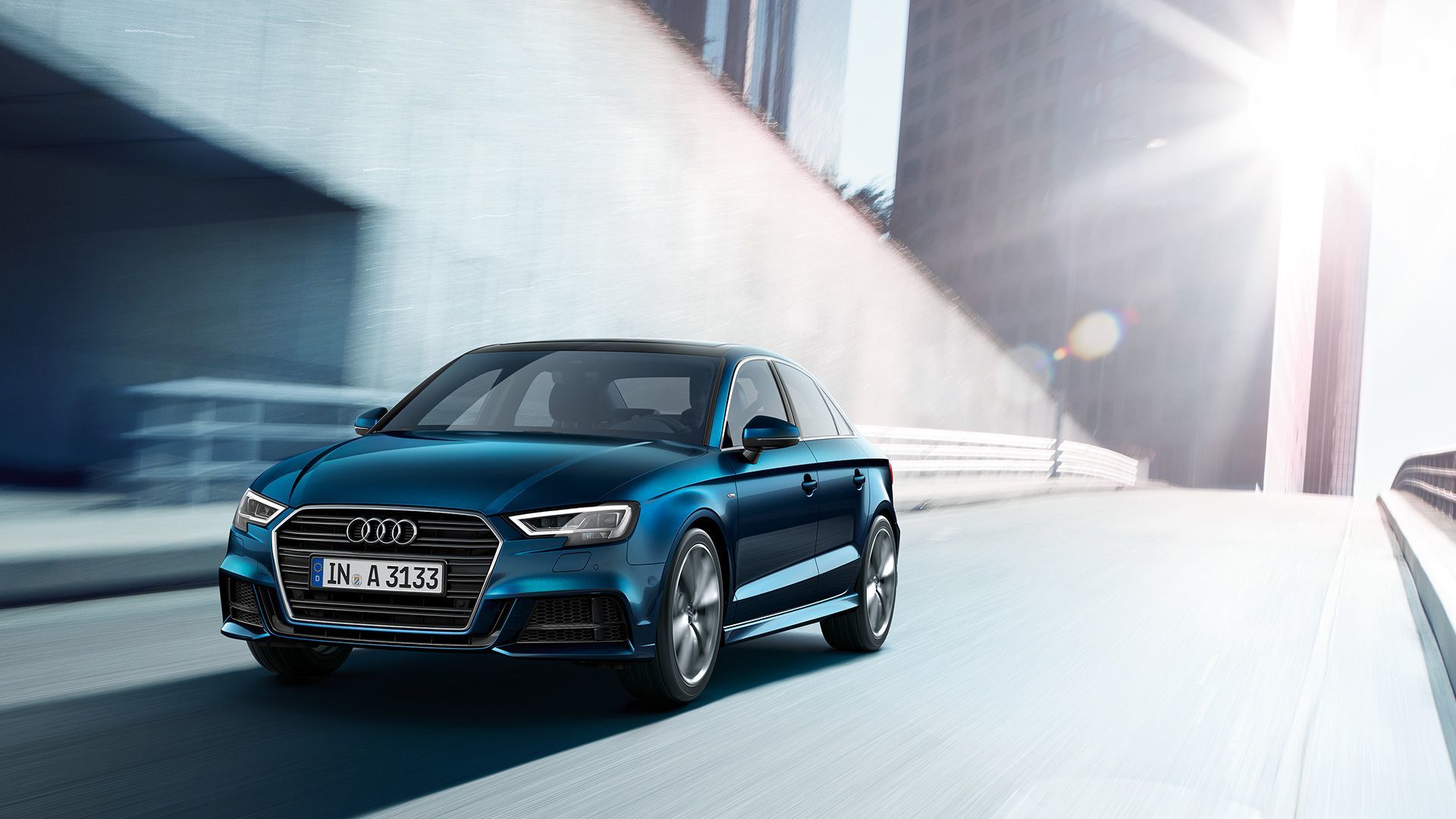 Audi A3 berline 2020 sur la route