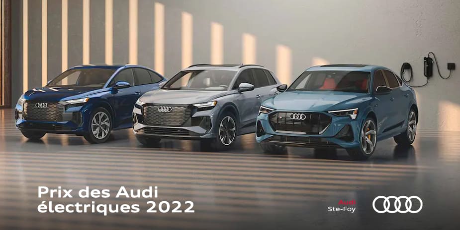 Prix des Audi électriques 2022