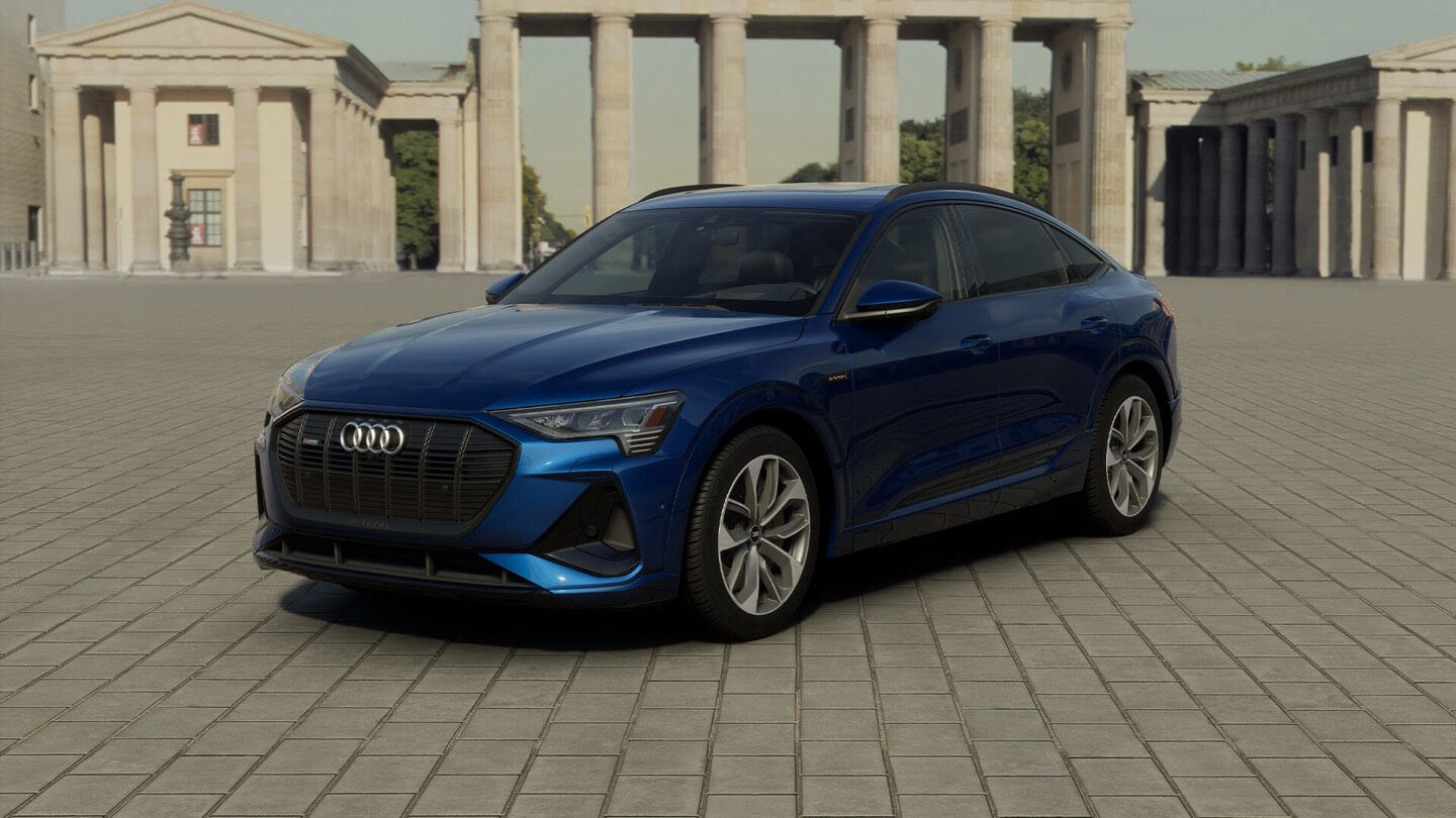 vue latérale avant du Audi e-tron Sportback 2022
