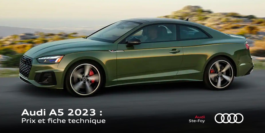 Audi A5 2023 : prix et fiche technique.