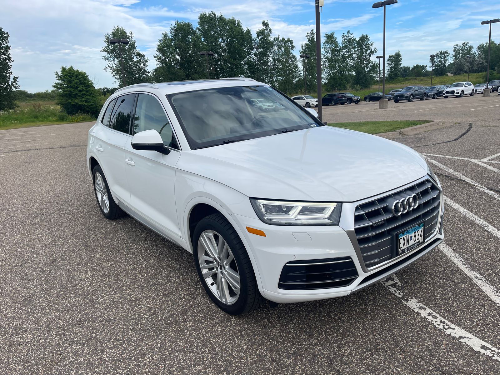 Used 2018 Audi Q5 Premium Plus with VIN WA1BNAFY7J2057874 for sale in Maplewood, MN