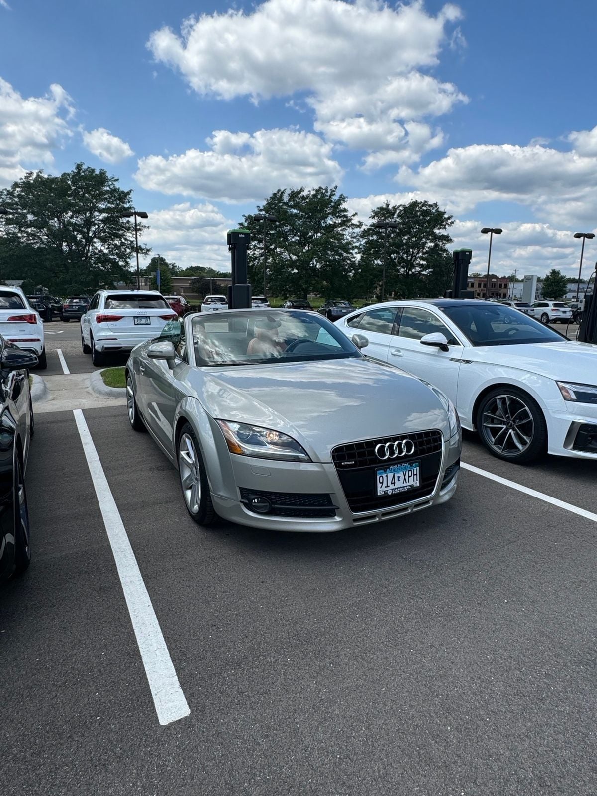 Used 2008 Audi TT Base with VIN TRURD38JX81002165 for sale in Maplewood, Minnesota