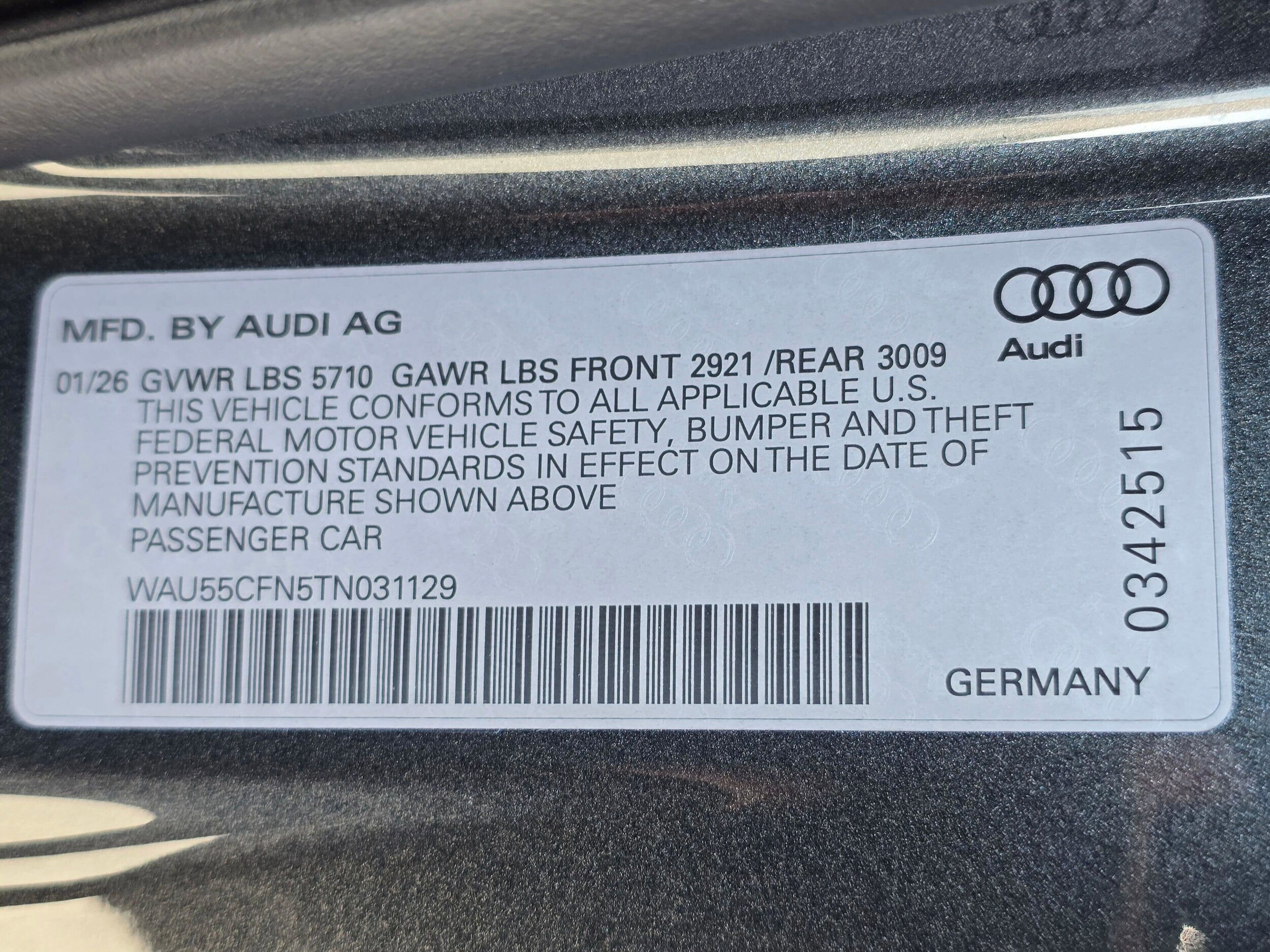 New 2026 Daytona Gray Pearl Audi Premium Plus image 31