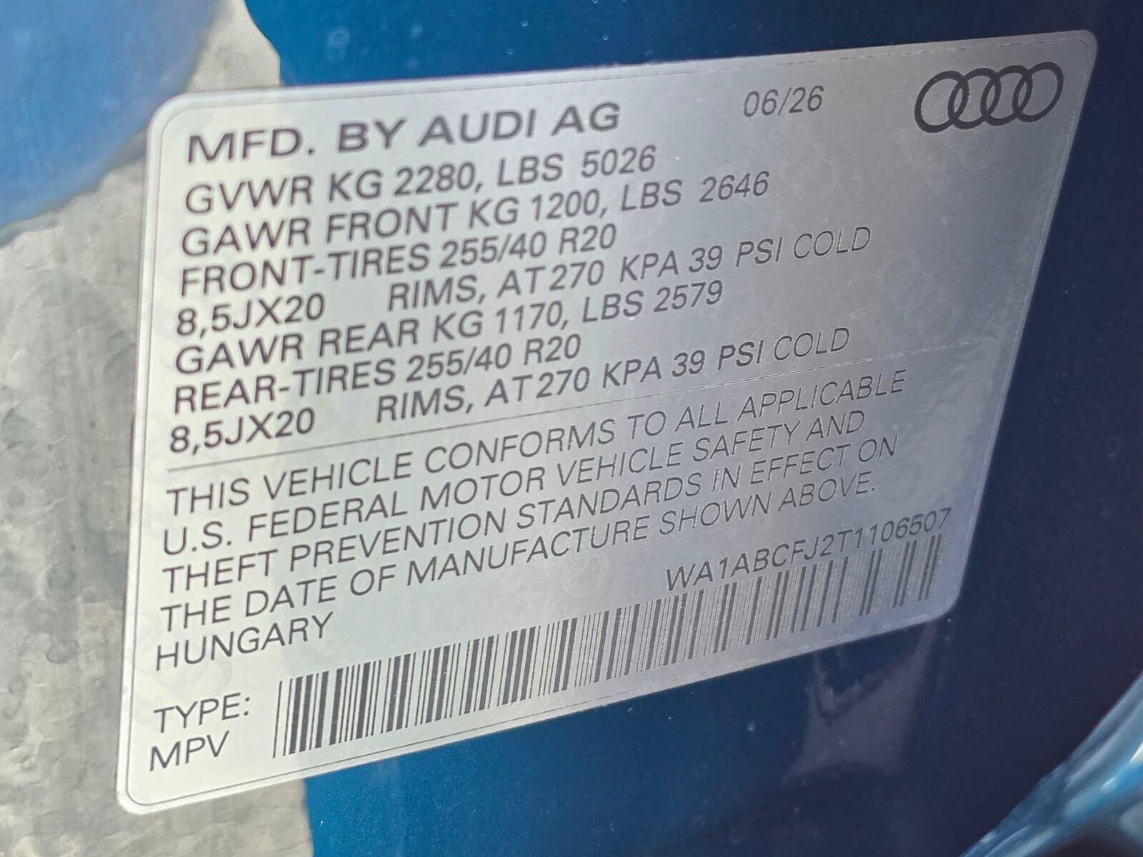 New 2026 Malpelo Blue Audi S line image 31