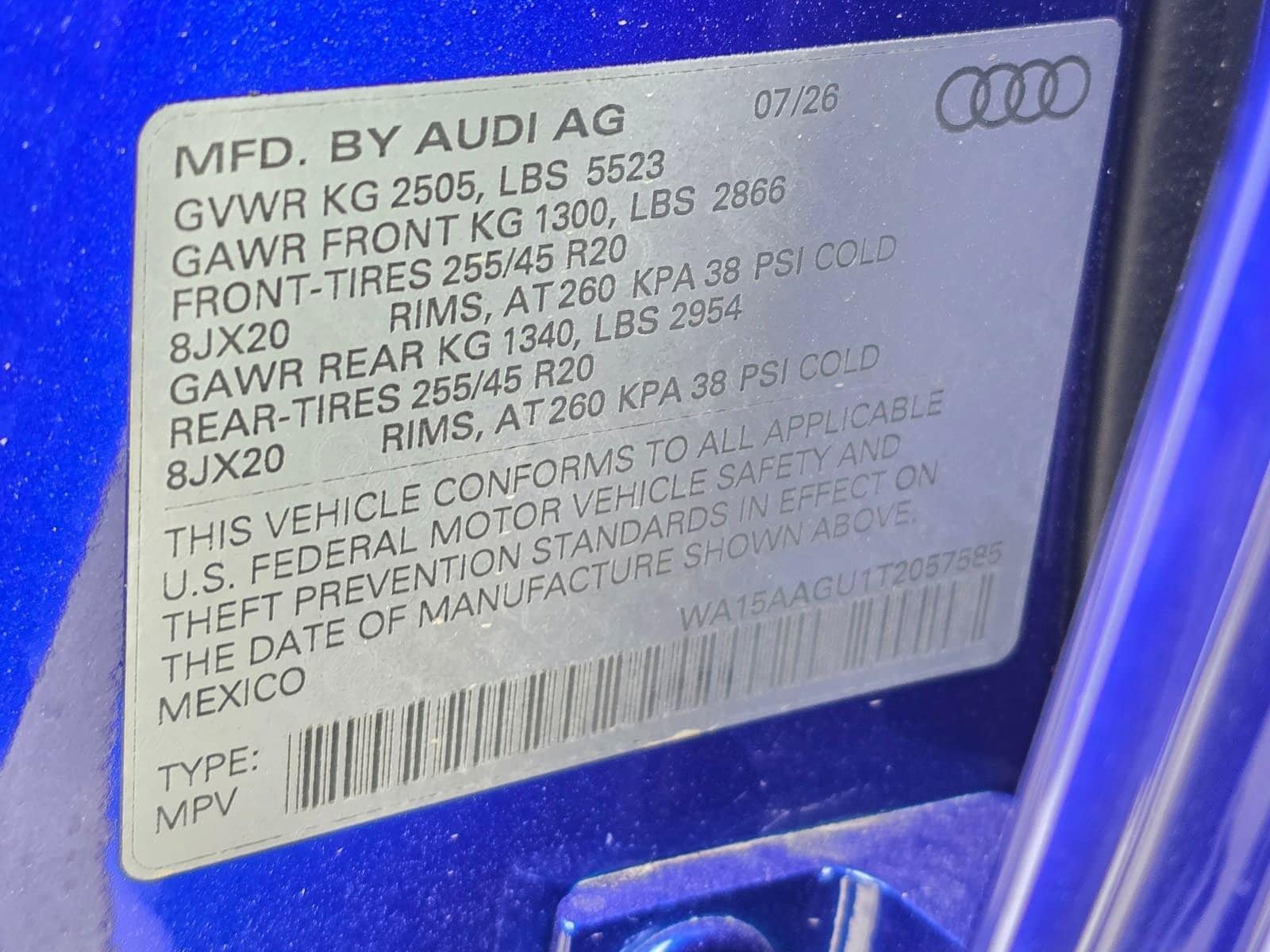 New 2026 Ultra Blue Audi 2.0T Premium image 30