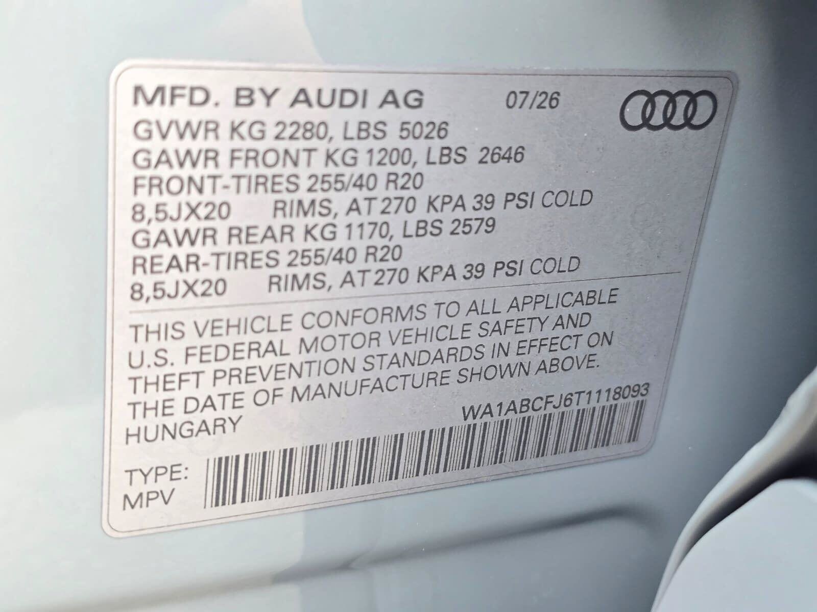 New 2026 Arrow Gray Pearl Audi S line image 31