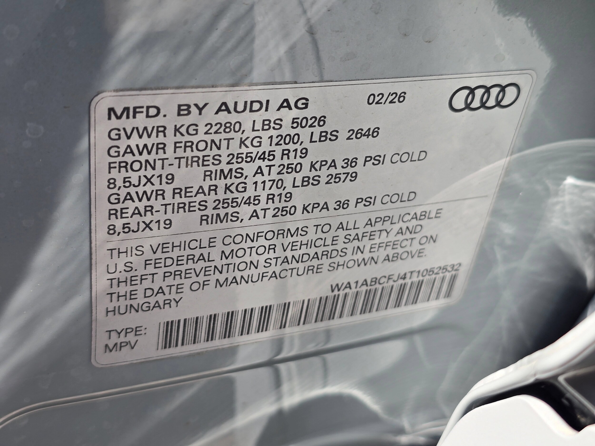 New 2026 Arrow Gray Pearl Audi S line image 61