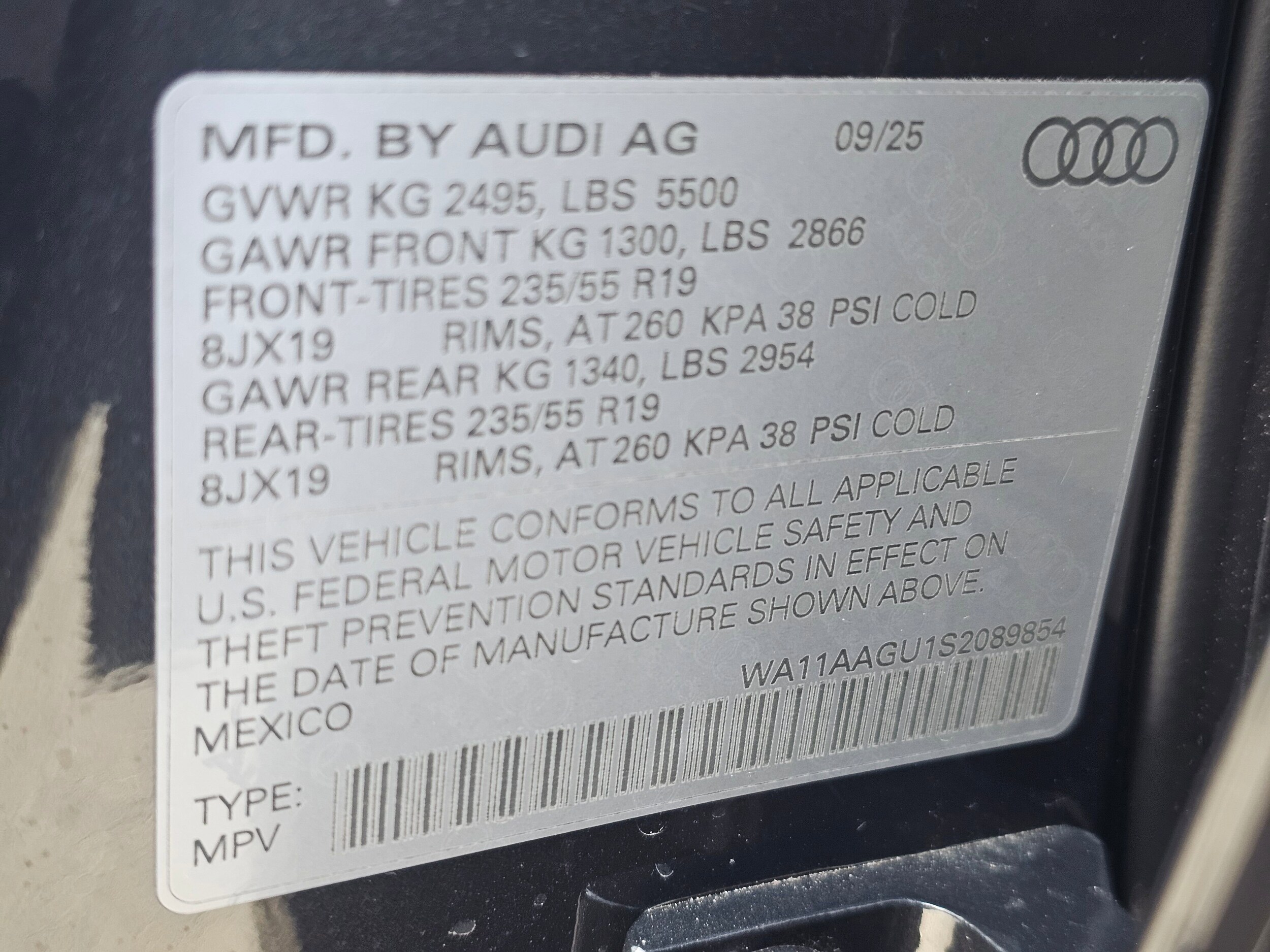 New 2025 Tambora Gray Audi 2.0T Premium image 30