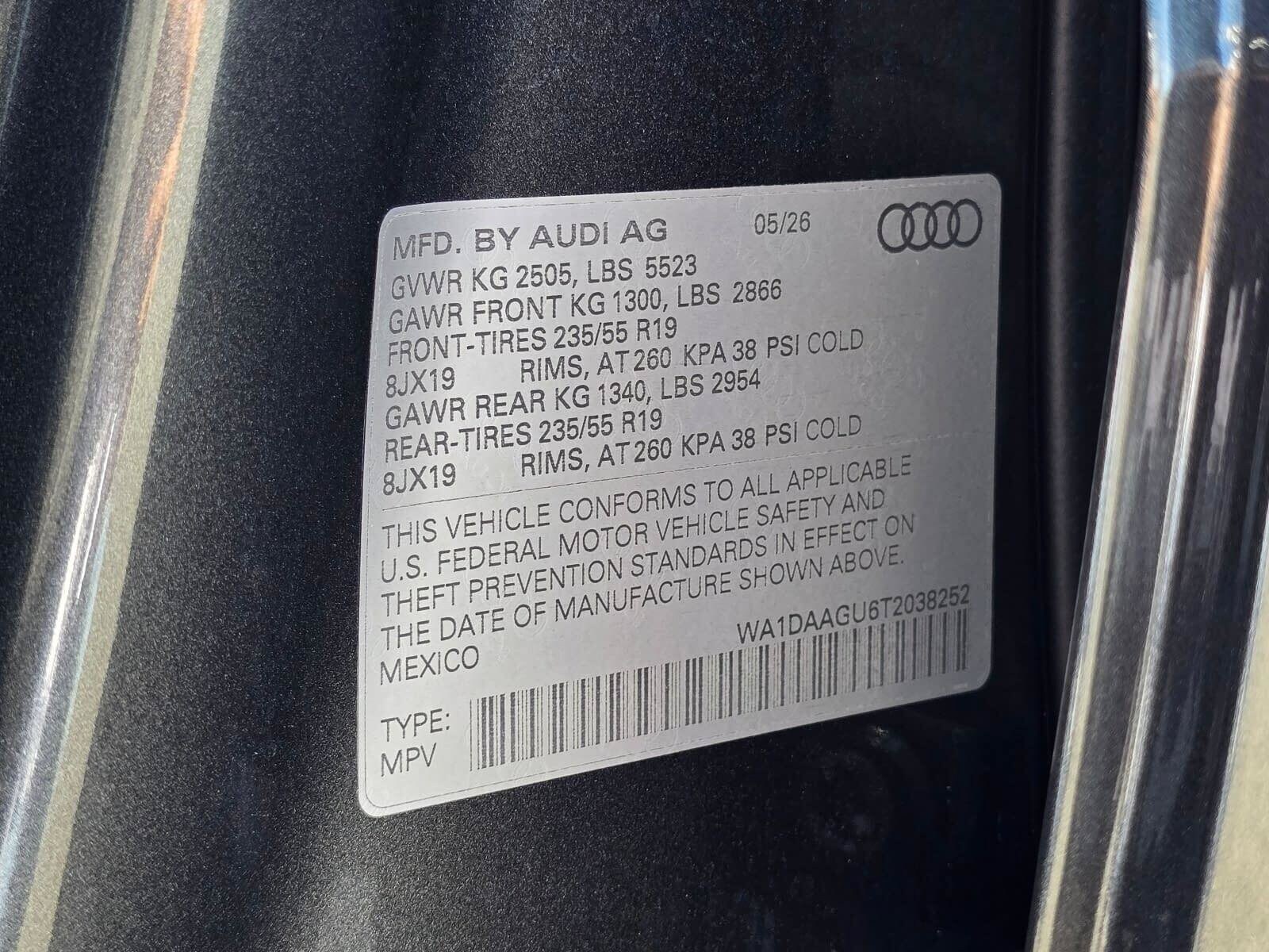 New 2026 Daytona Gray Pearl Audi 2.0T Premium image 29