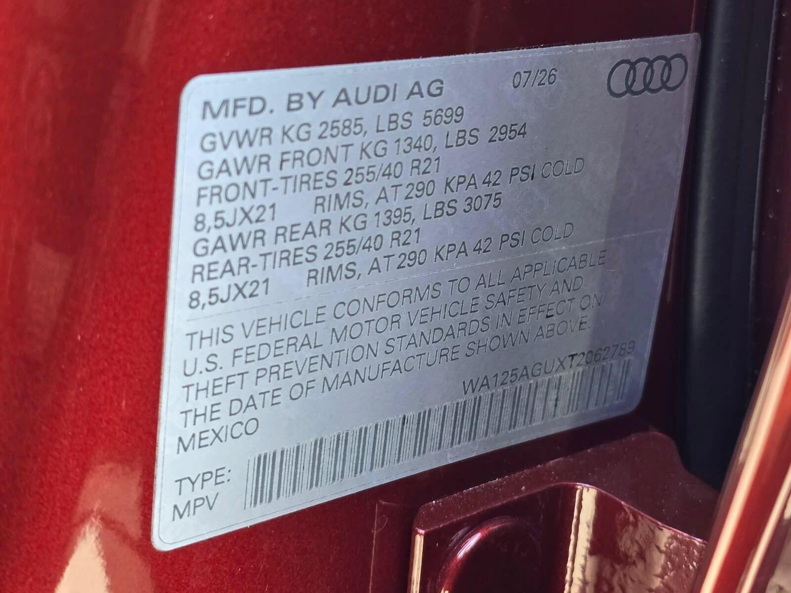 New 2026 Grenadine Red Audi 3.0T Premium Plus image 29