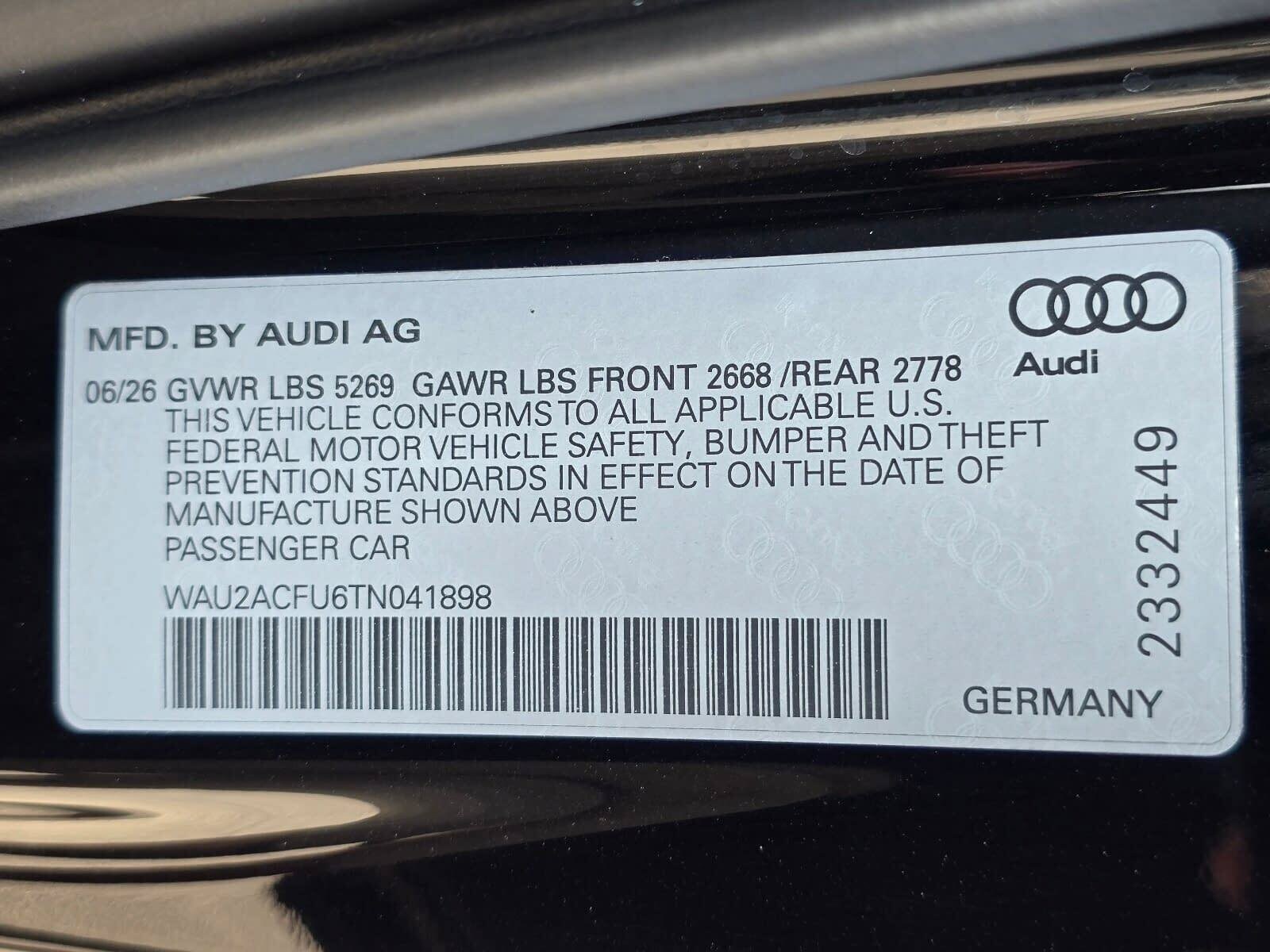 New 2026 Mythos Black Audi 2.0T Premium Plus image 30