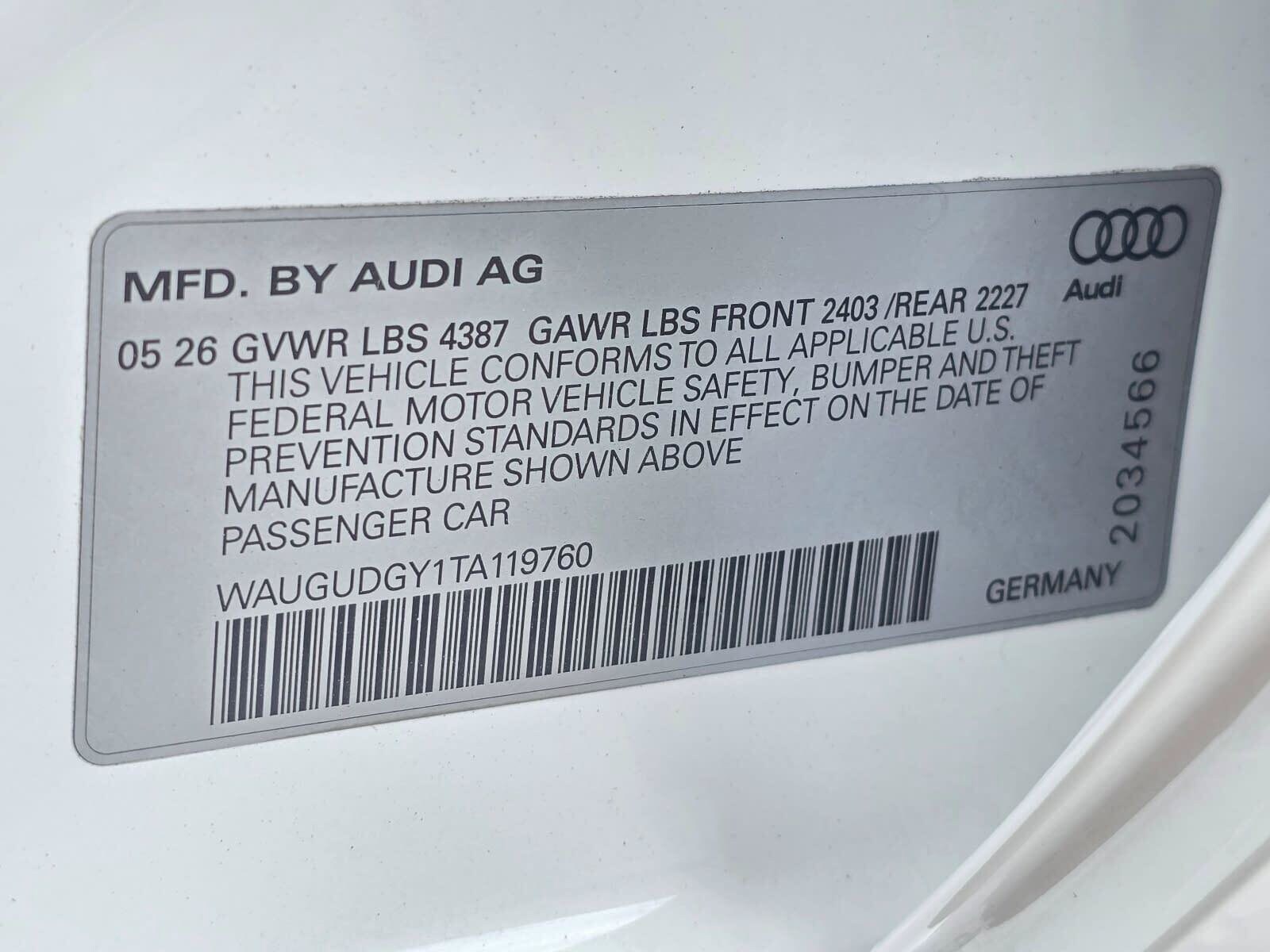 New 2026 Arkona White Audi 2.0T Premium image 30