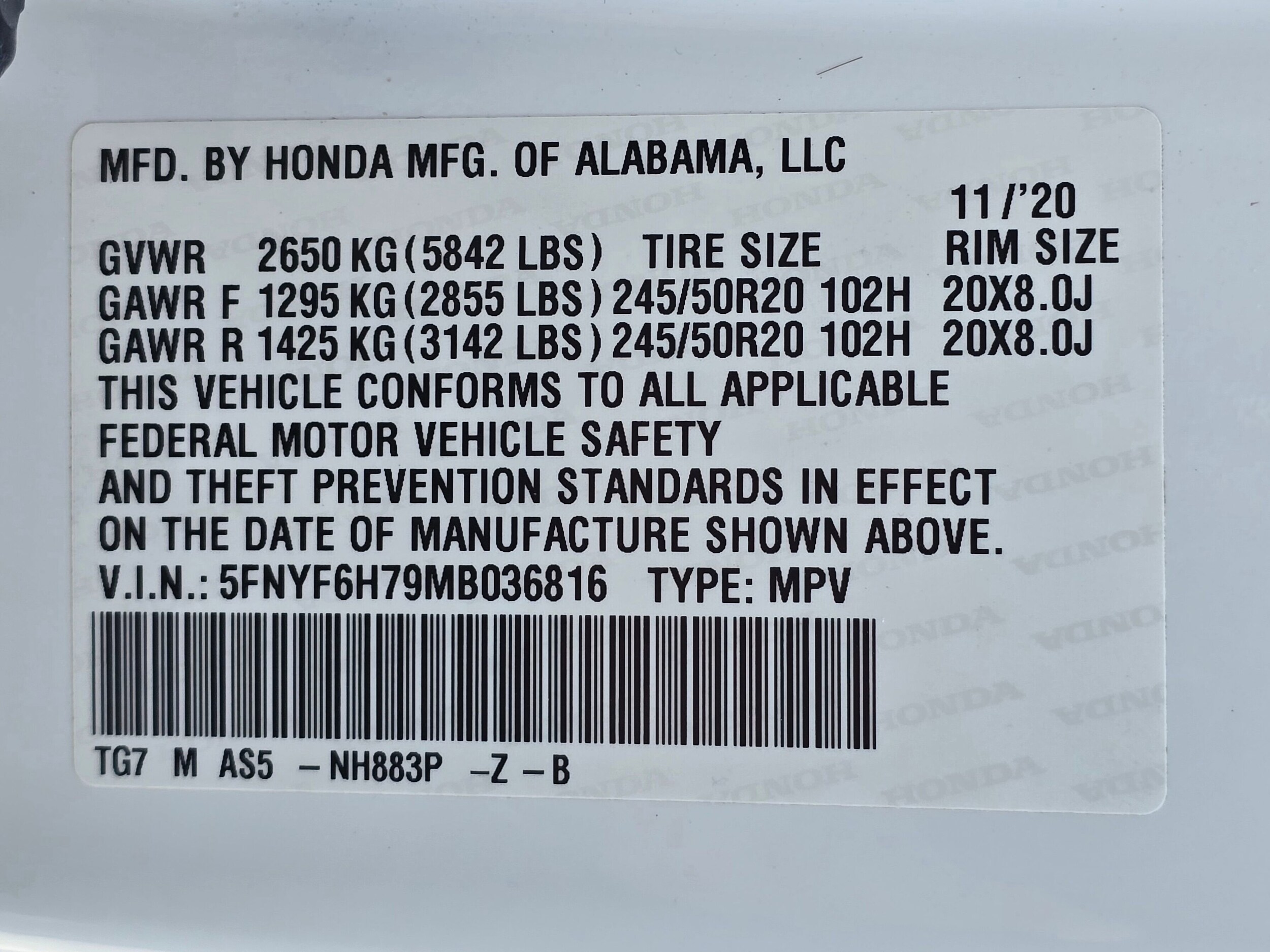 Used 2021 Platinum White Pearl Honda Black Edition image 65