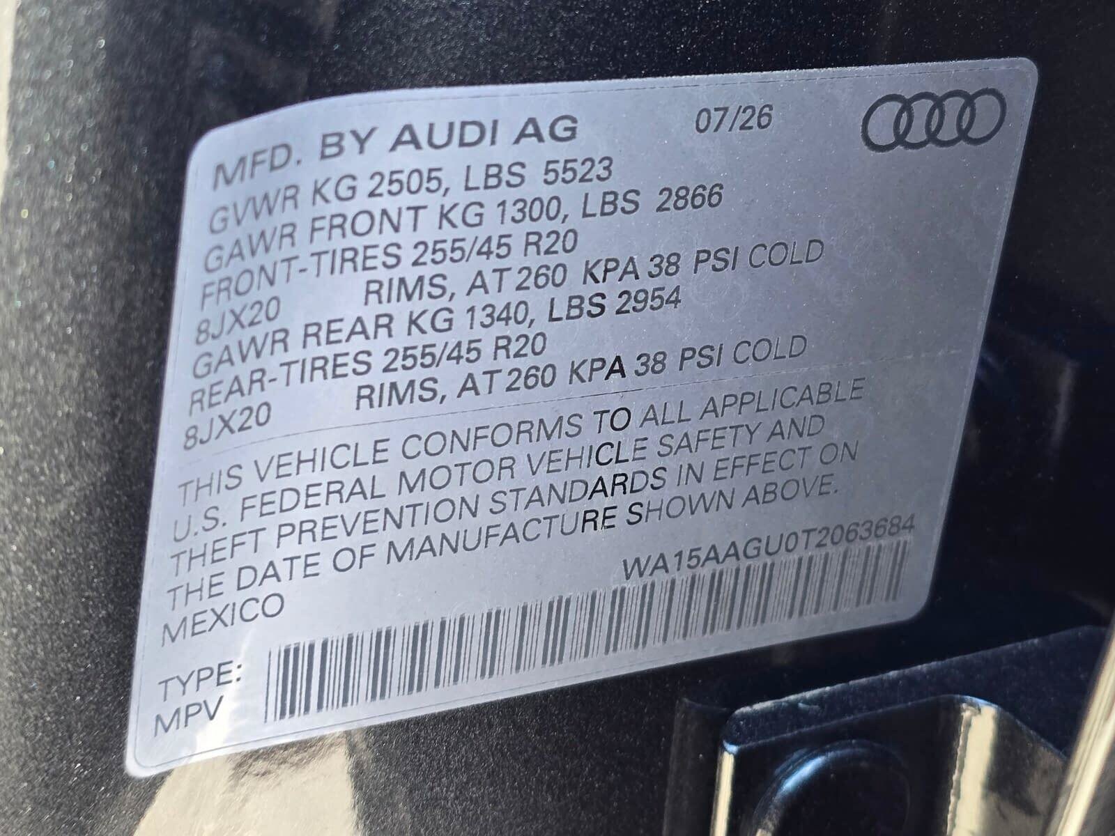 New 2026 Daytona Gray Pearl Audi 2.0T Premium Plus image 30