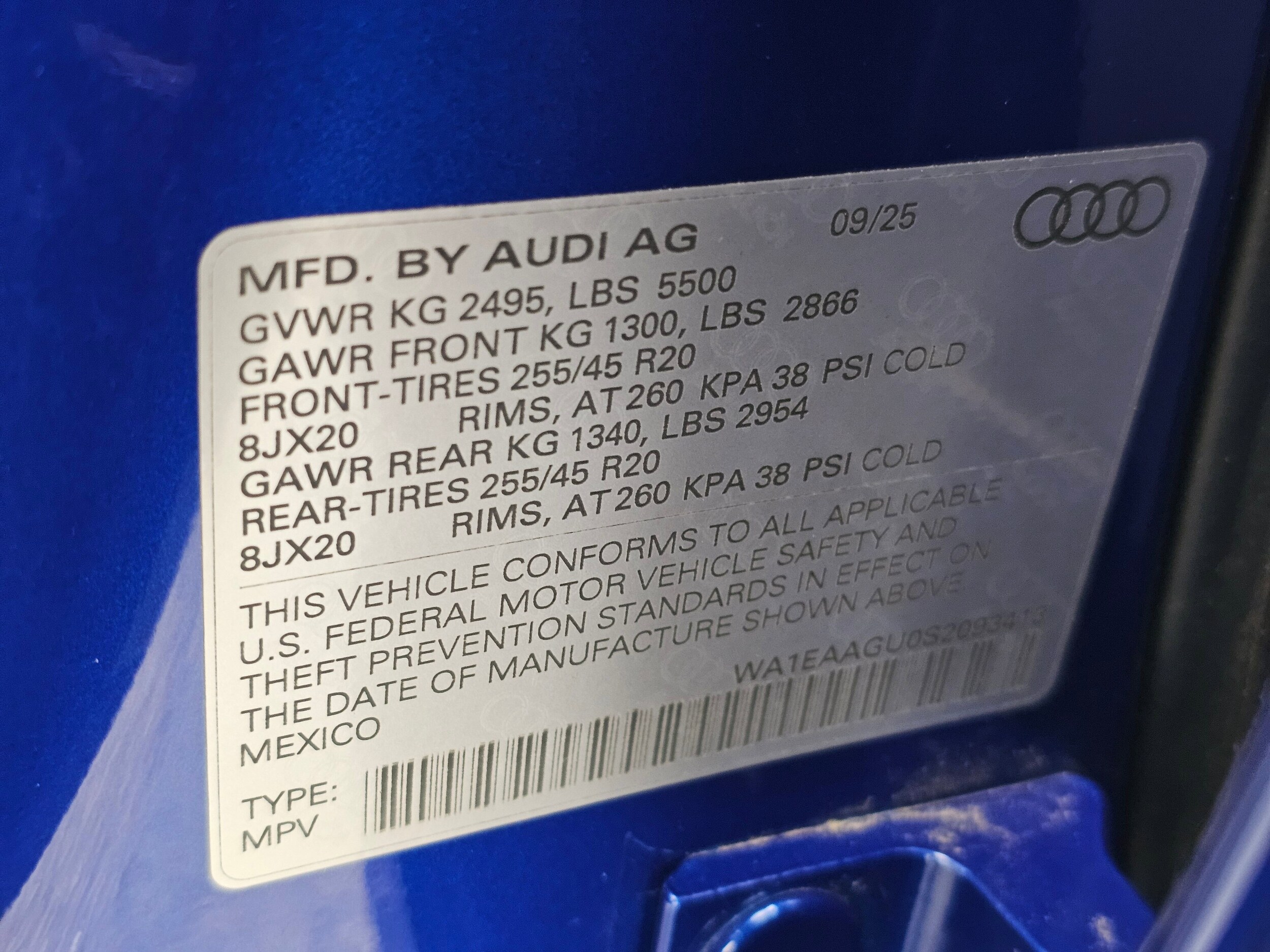 New 2025 Ultra Blue Audi 2.0T Premium Plus image 61