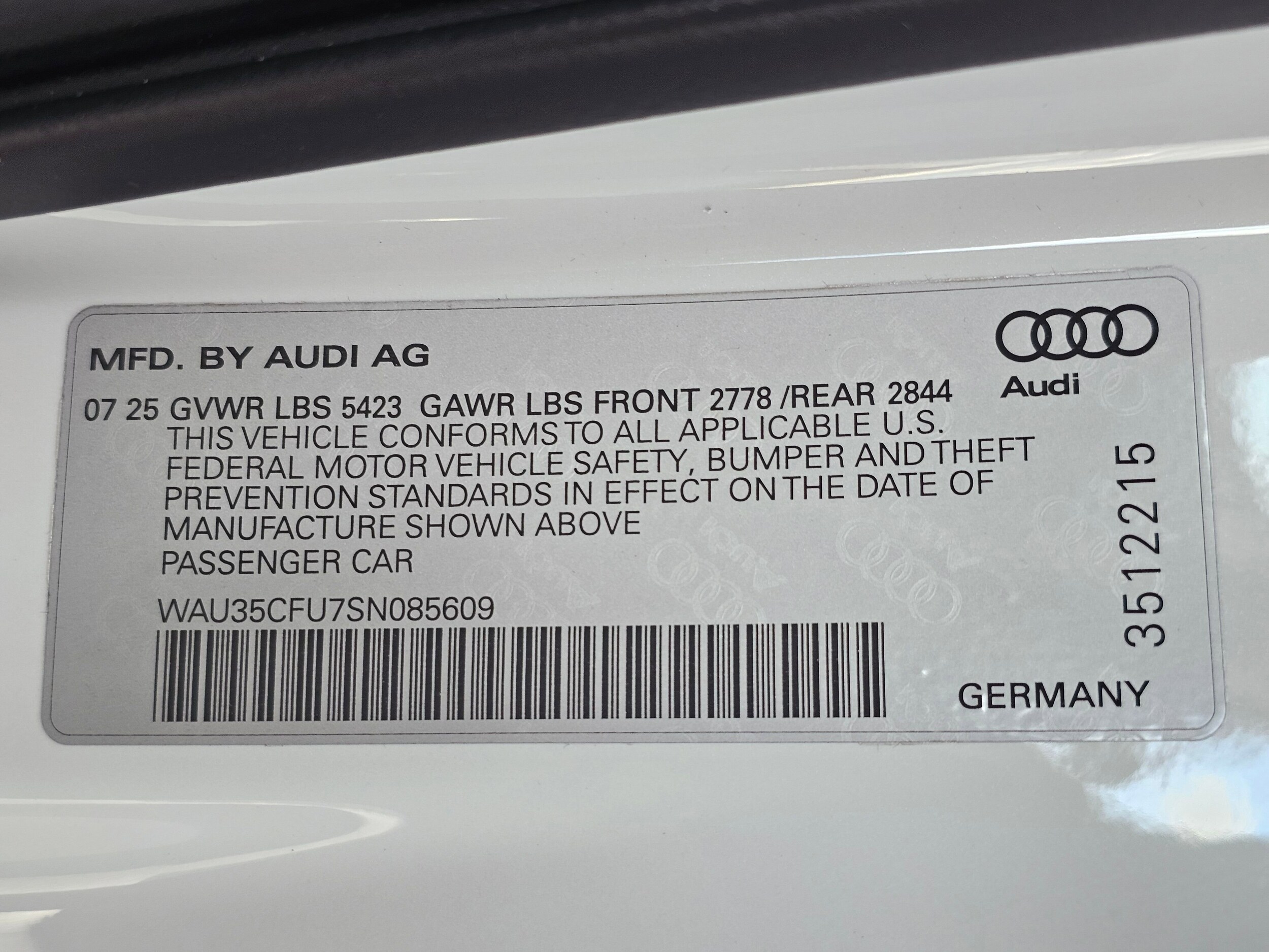 New 2025 Glacier White Audi 3.0T Prestige image 31