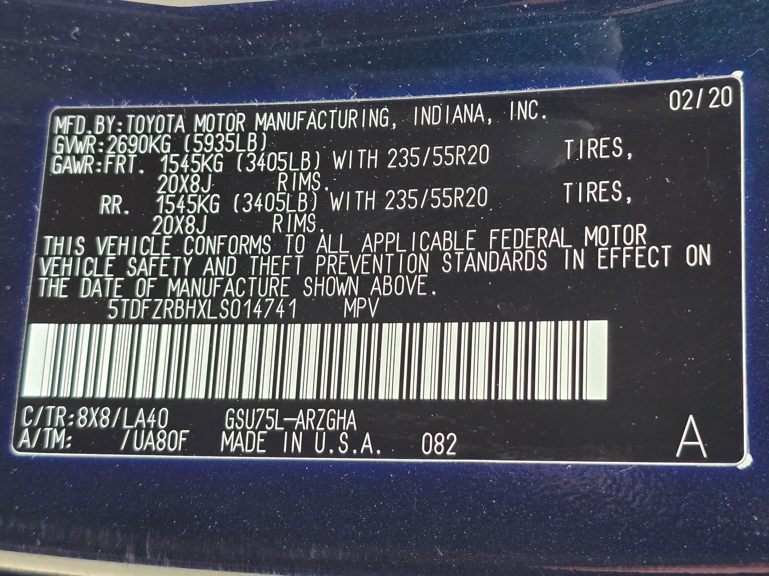 Used 2020 Blueprint Toyota Platinum image 30