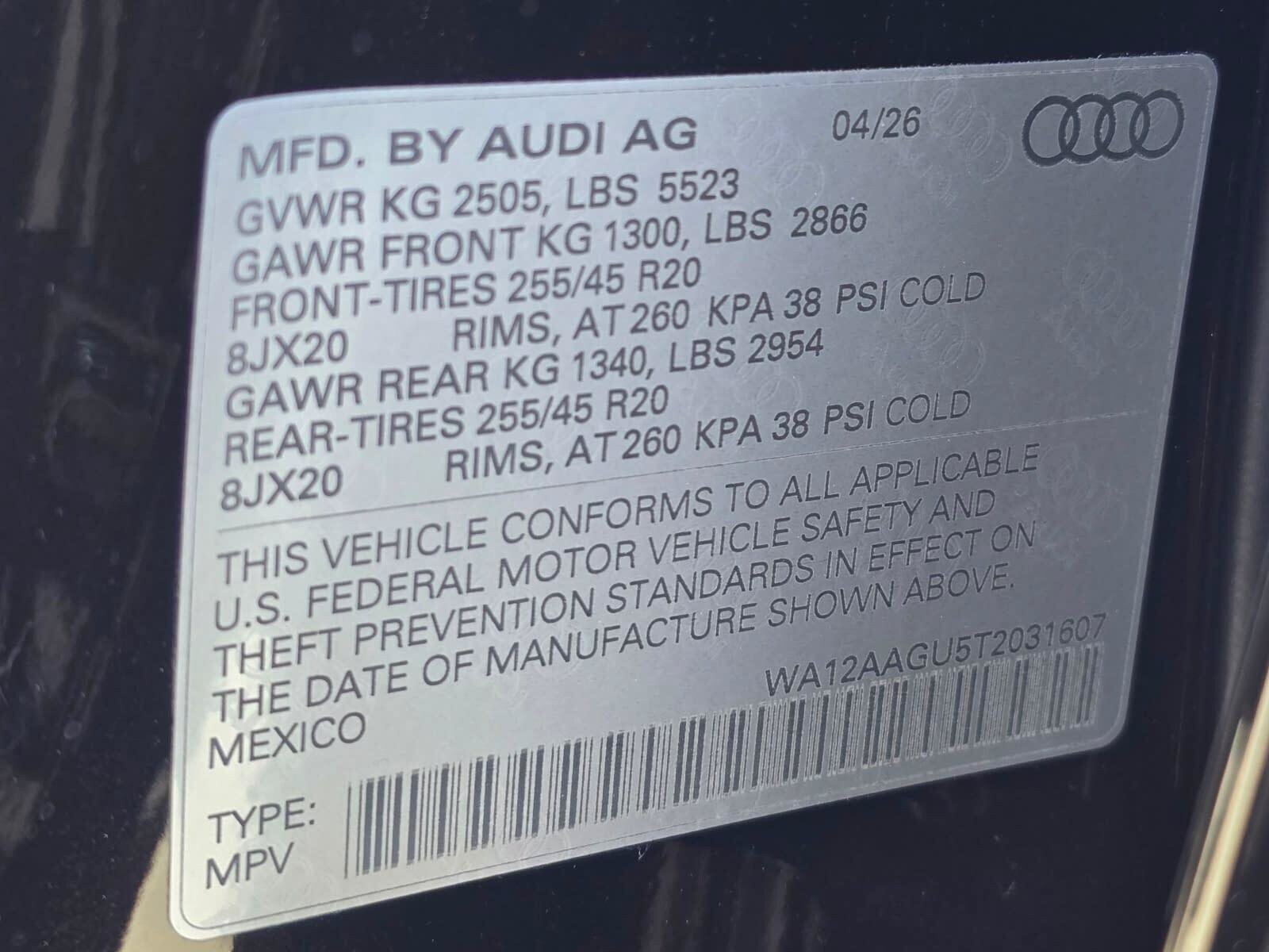 New 2026 Mythos Black Audi 2.0T Premium Plus image 31