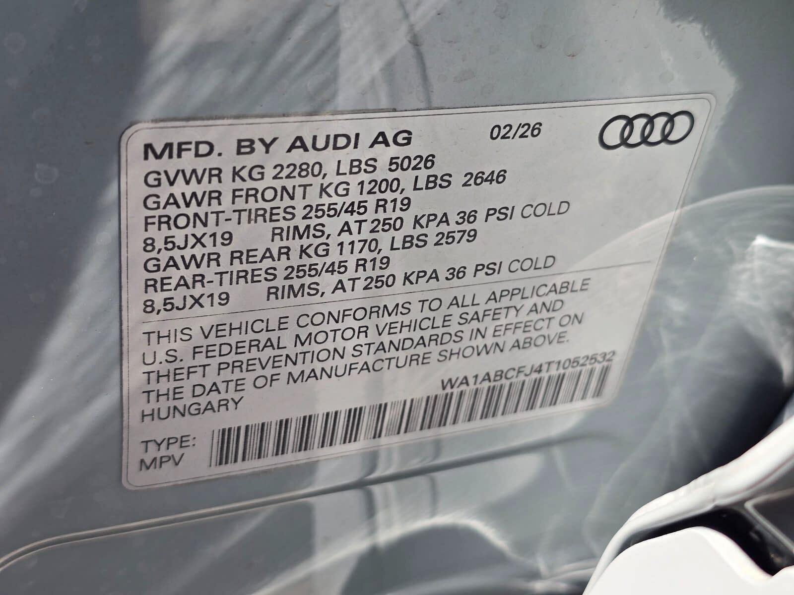 New 2026 Arrow Gray Pearl Audi S line image 30