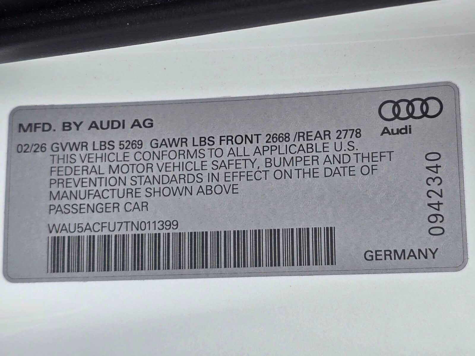 New 2026 Glacier White Audi 2.0T Premium Plus image 30