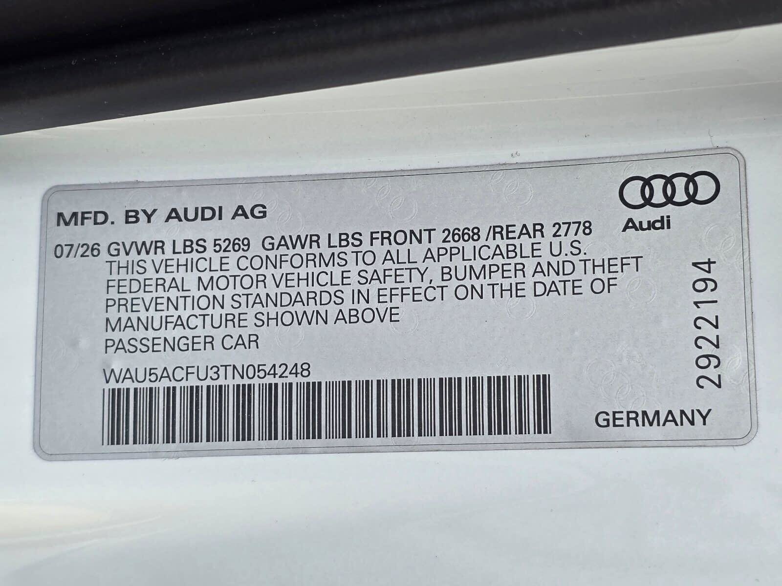 New 2026 Glacier White Audi 2.0T Premium Plus image 30