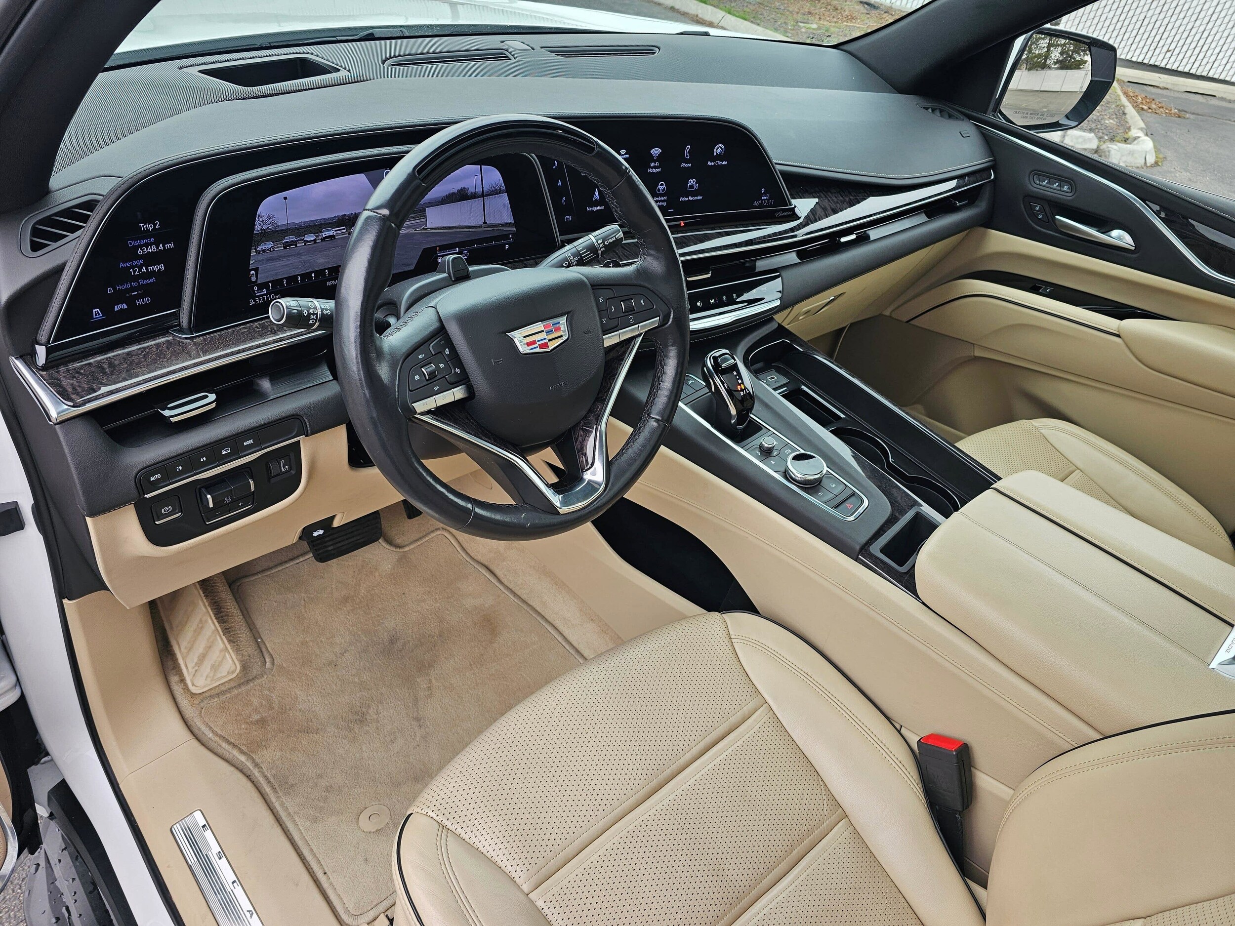 Used 2023 Crystal White Tricoat Cadillac 4WD Premium Luxury image 2