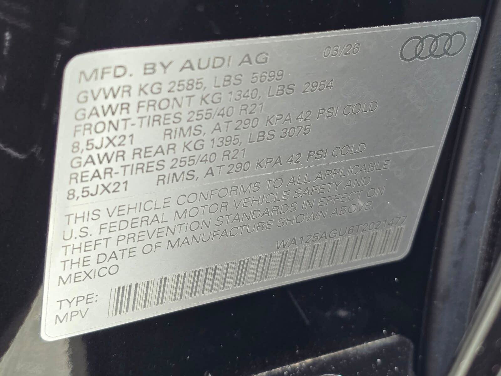 New 2026 Mythos Black Audi 3.0T Premium Plus image 32