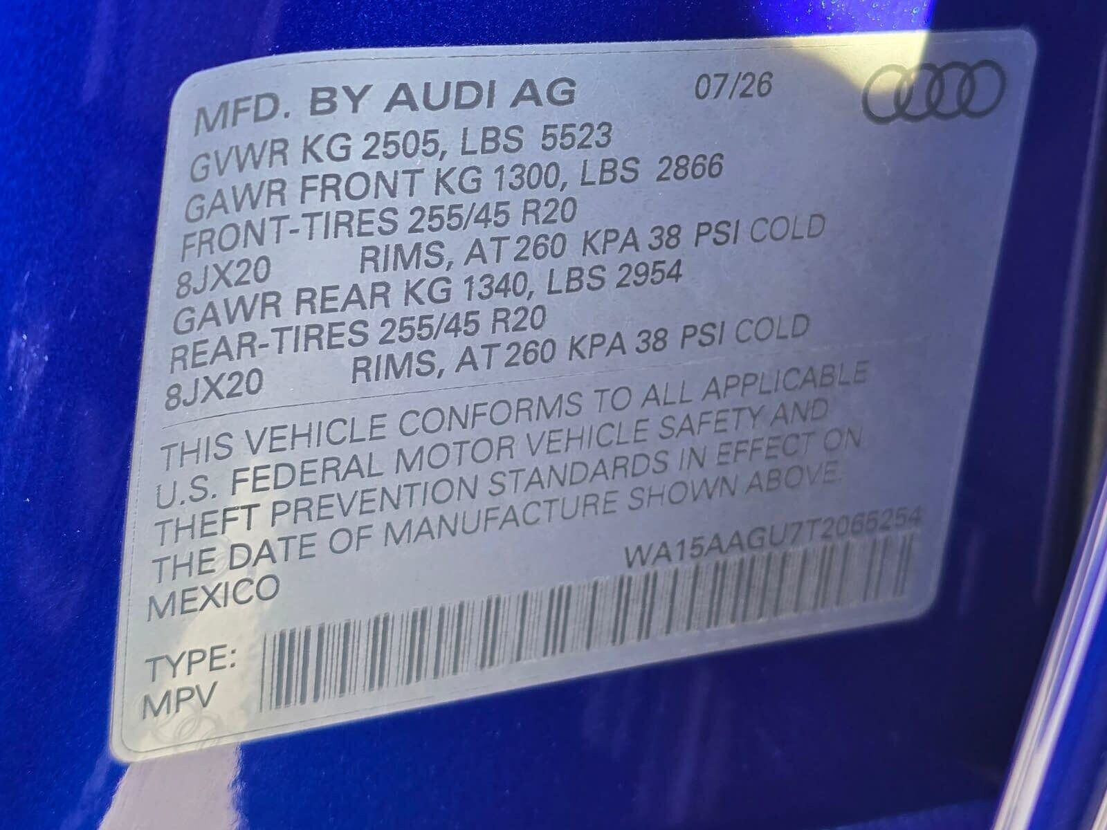 New 2026 Ultra Blue Audi 2.0T Premium Plus image 30