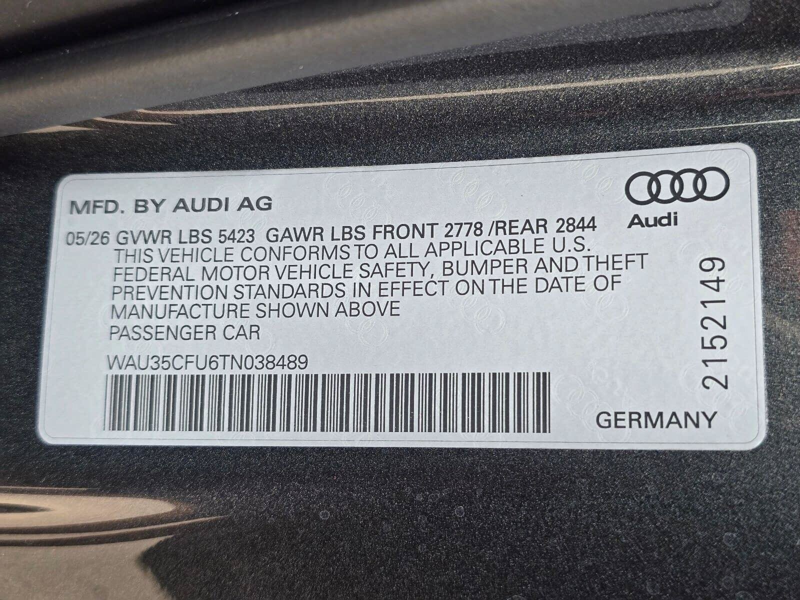 New 2026 Daytona Gray Pearl Audi 3.0T Prestige image 30