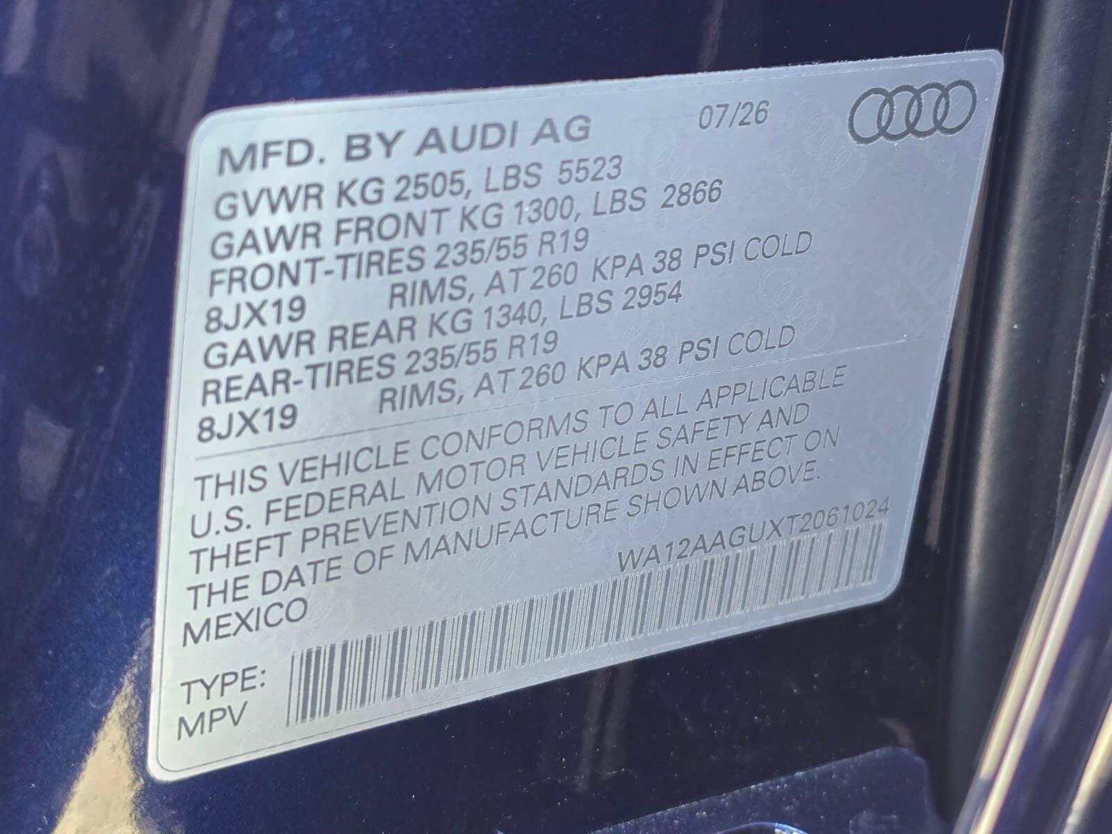 New 2026 Navarra Blue Audi 2.0T Premium Plus image 30