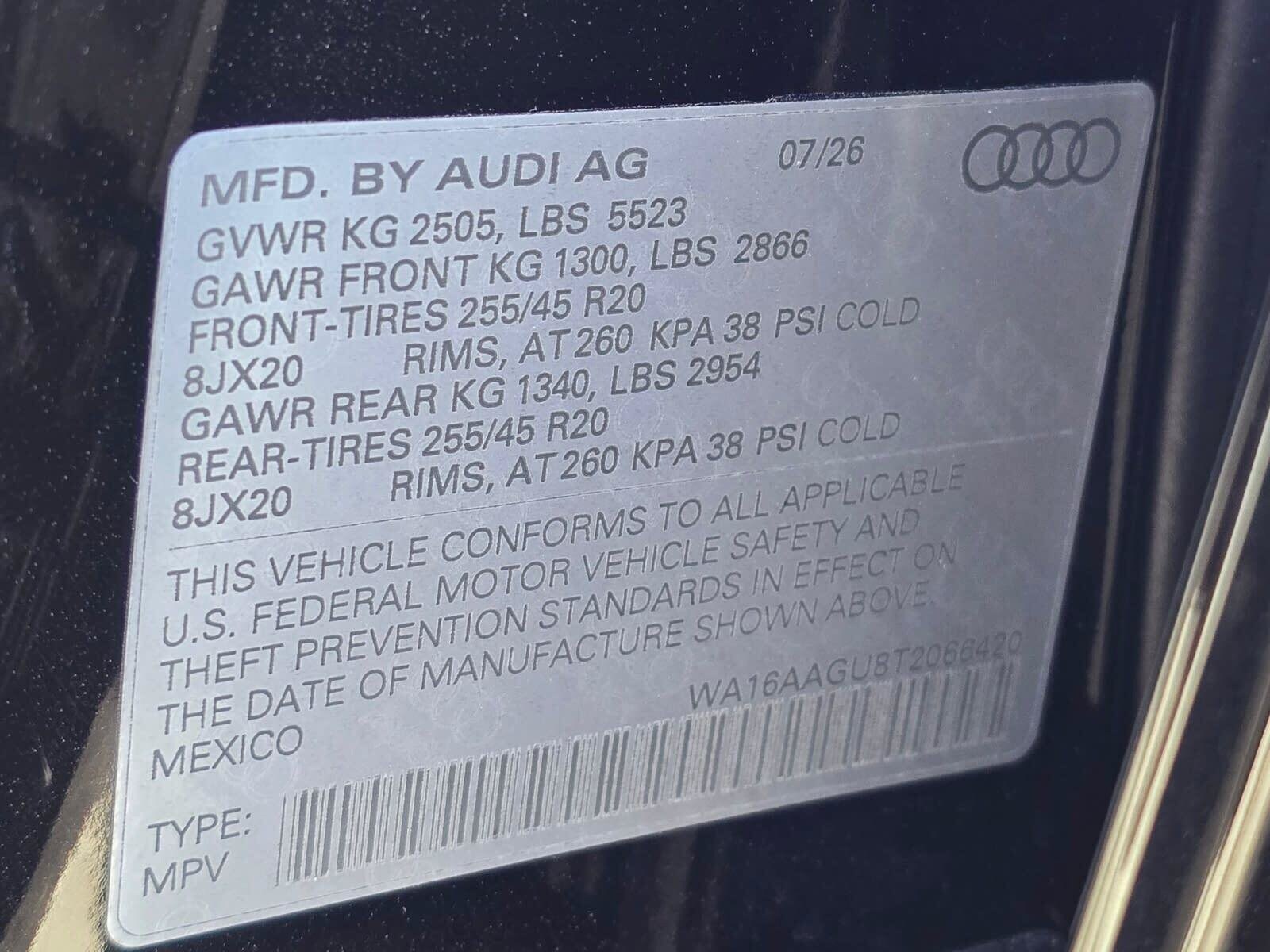 New 2026 Mythos Black Audi 2.0T Prestige image 30