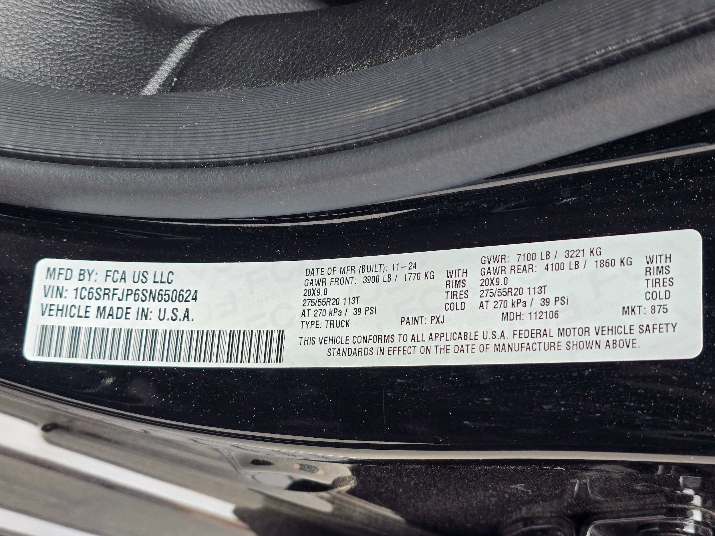 Used 2025 Diamond Black Crystal Pearlcoat Ram Laramie image 65