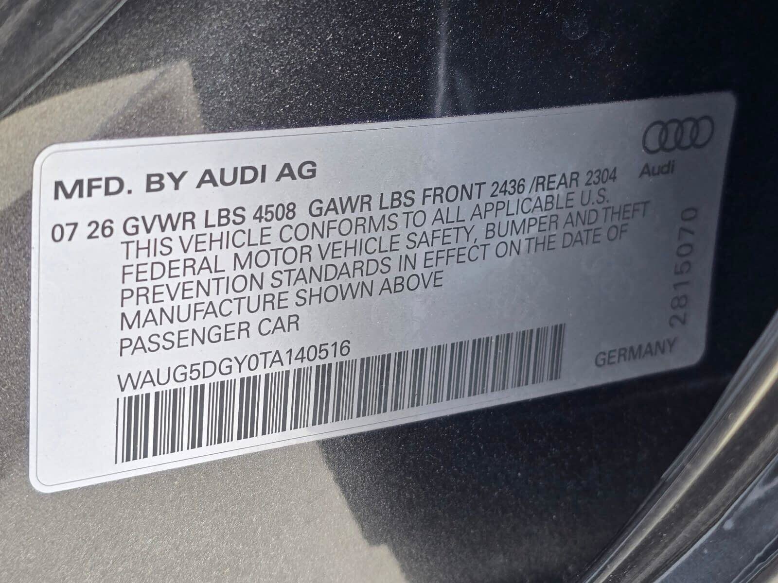 New 2026 Daytona Gray Pearl Audi 2.0T image 30