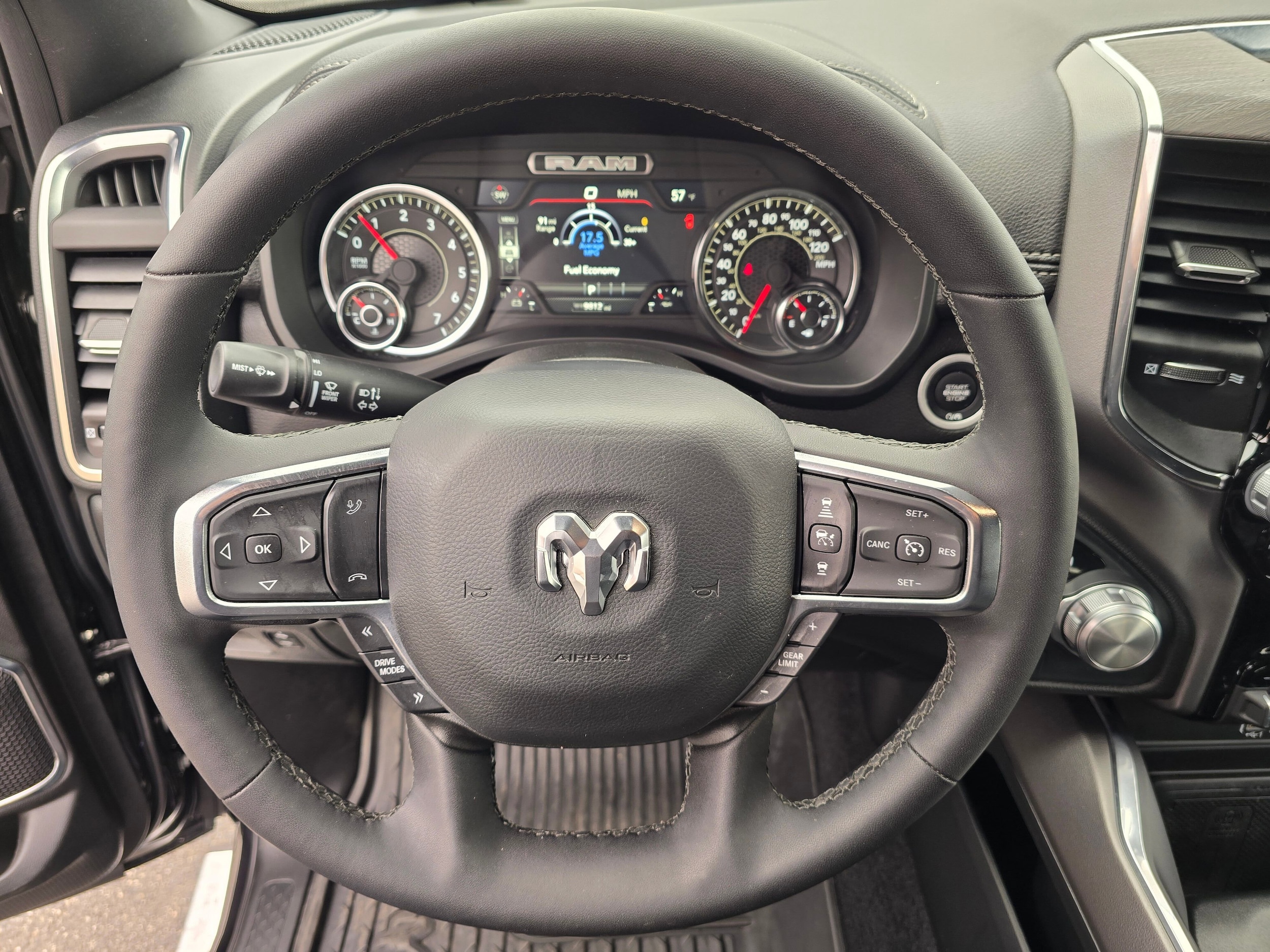 Used 2025 Diamond Black Crystal Pearlcoat Ram Laramie image 50