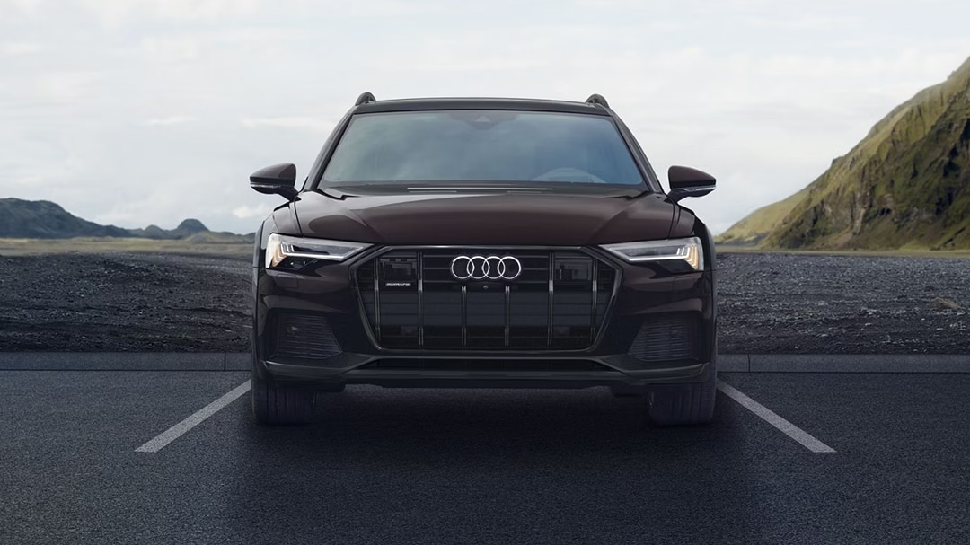 Front view of the Audi A6 allroad 2025 in a parking lot