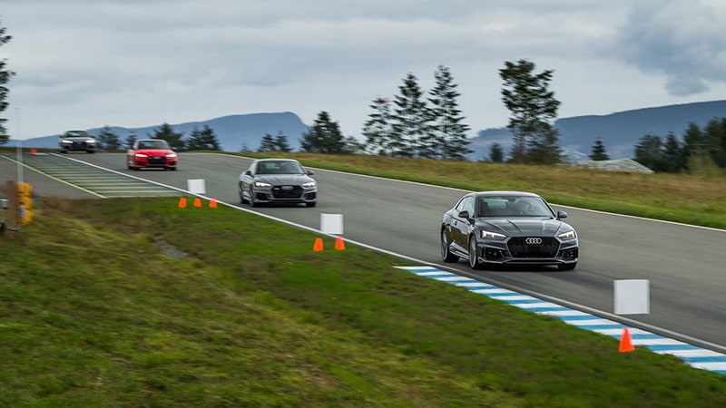 Audi vehicles at Vancouver Island Motorsport Circuit