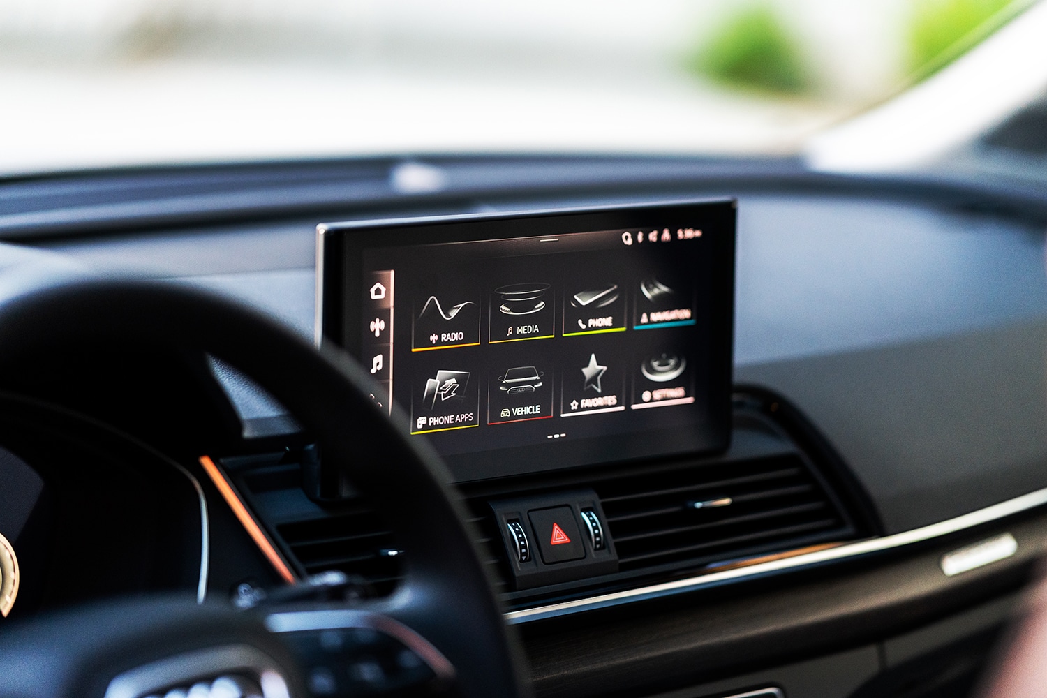 2023 Audi Q5 infotainment touchscreen.