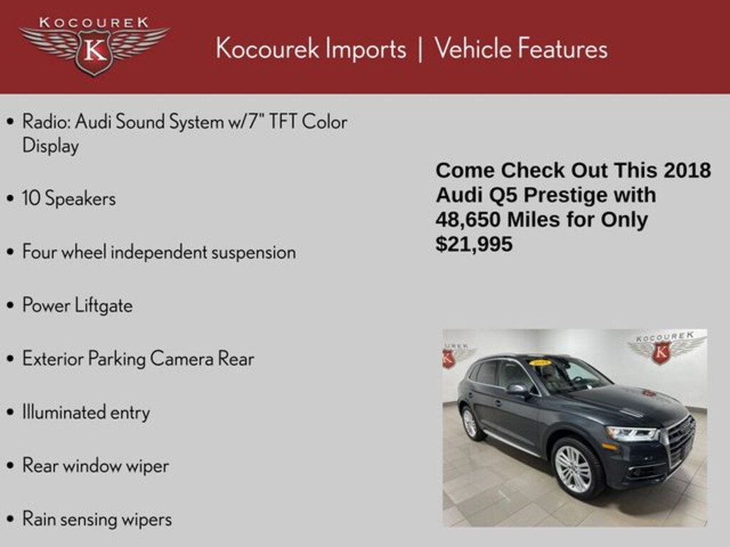 Used 2018 Audi Q5 2.0T Premium SUV